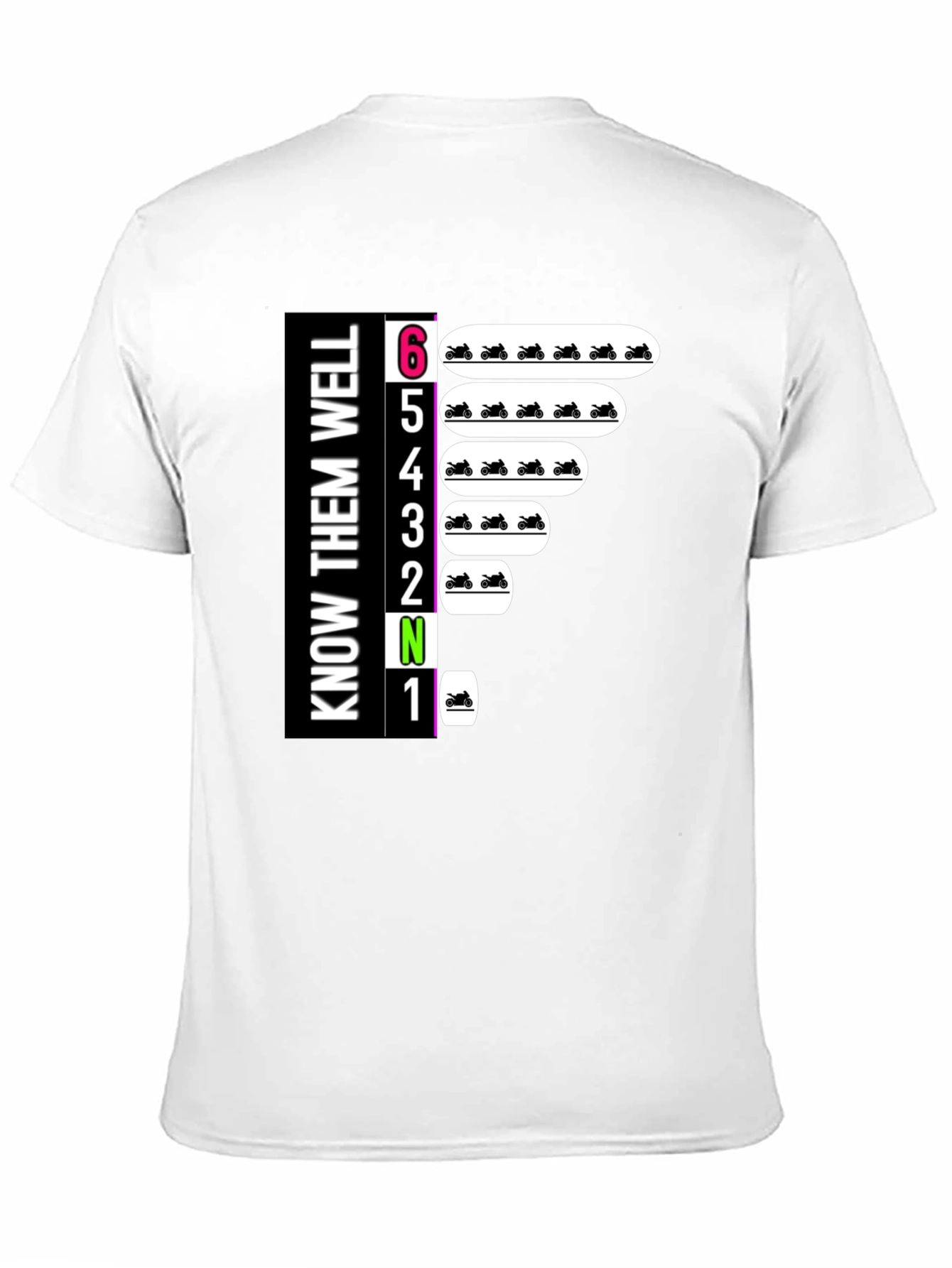 Know Them Well Motorcycle Gear Graphic Tee
