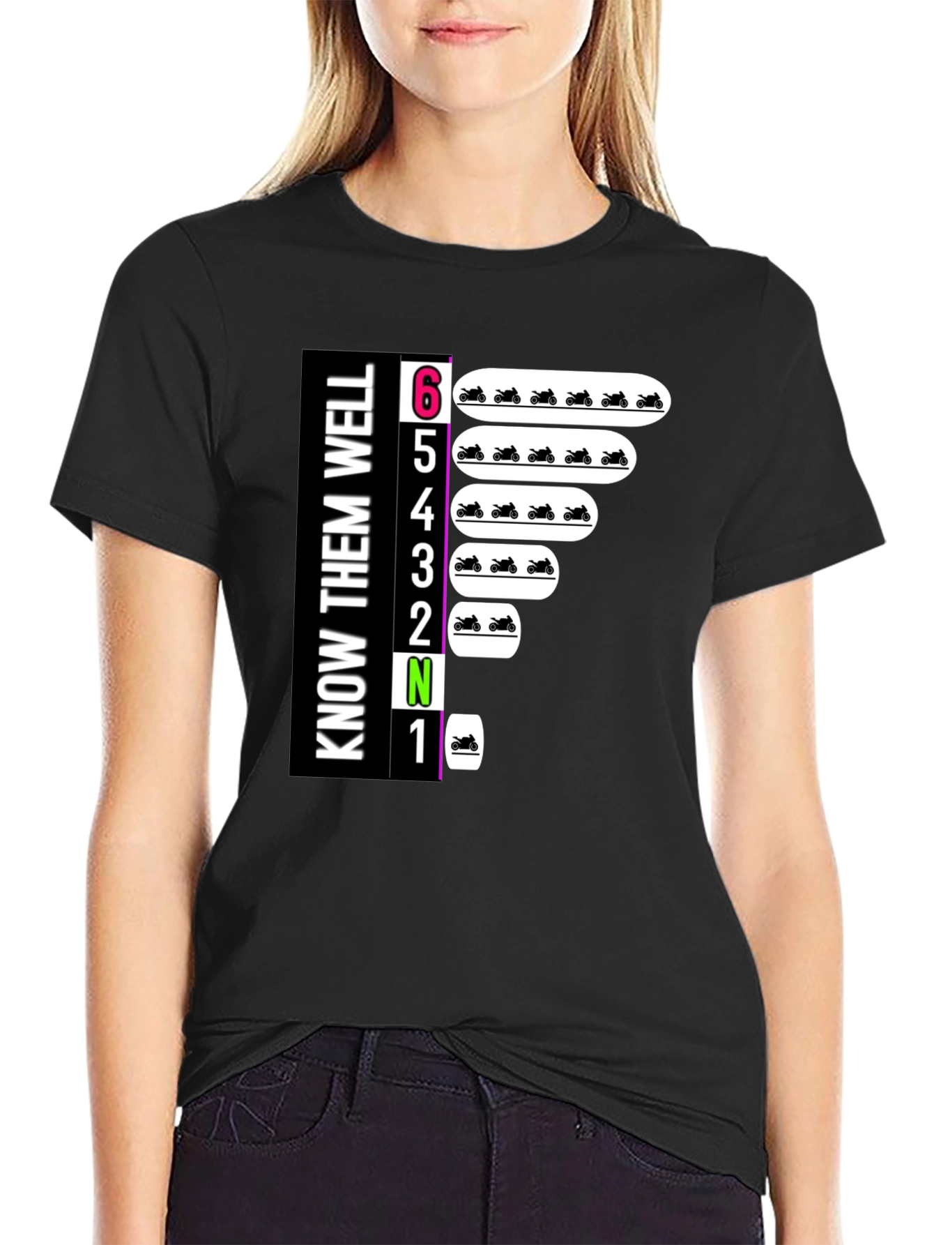 Know Them Well Motorcycle Gear Graphic Tee