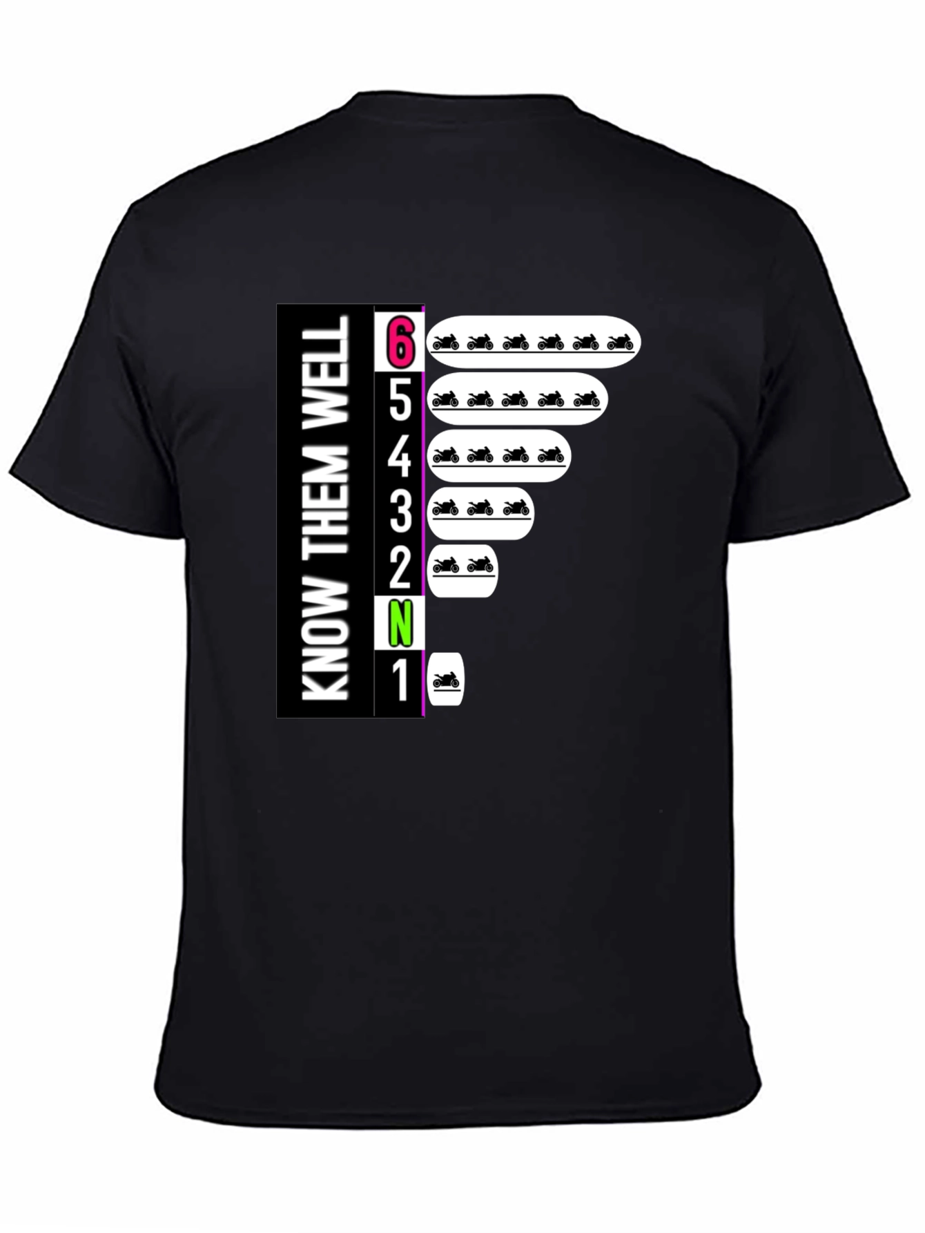 Know Them Well Motorcycle Gear Graphic Tee