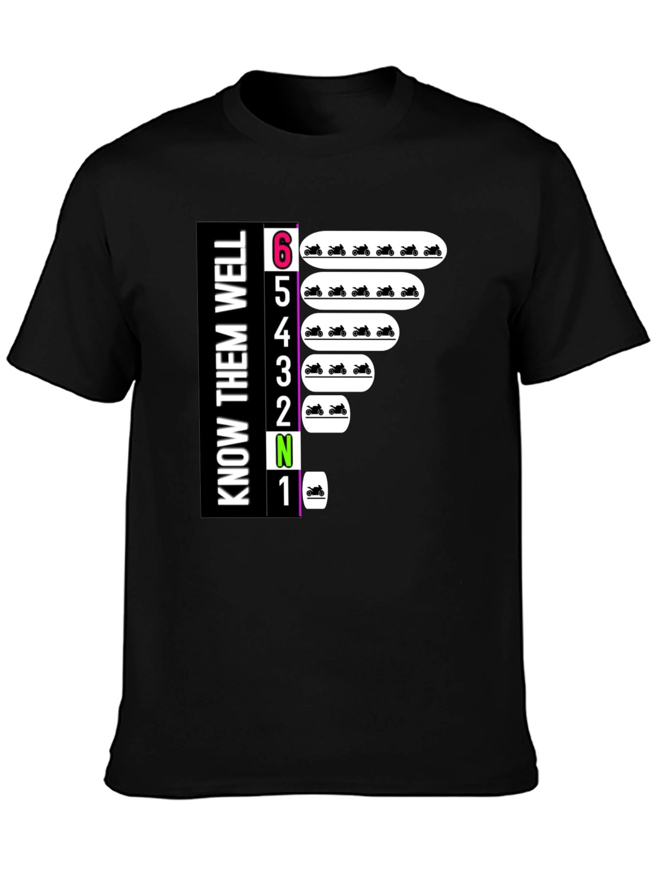 Know Them Well Motorcycle Gear Graphic Tee