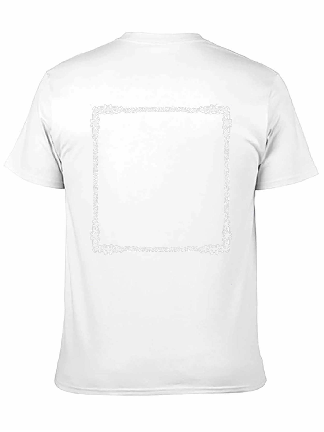 Black T-Shirt with Ornamental Square