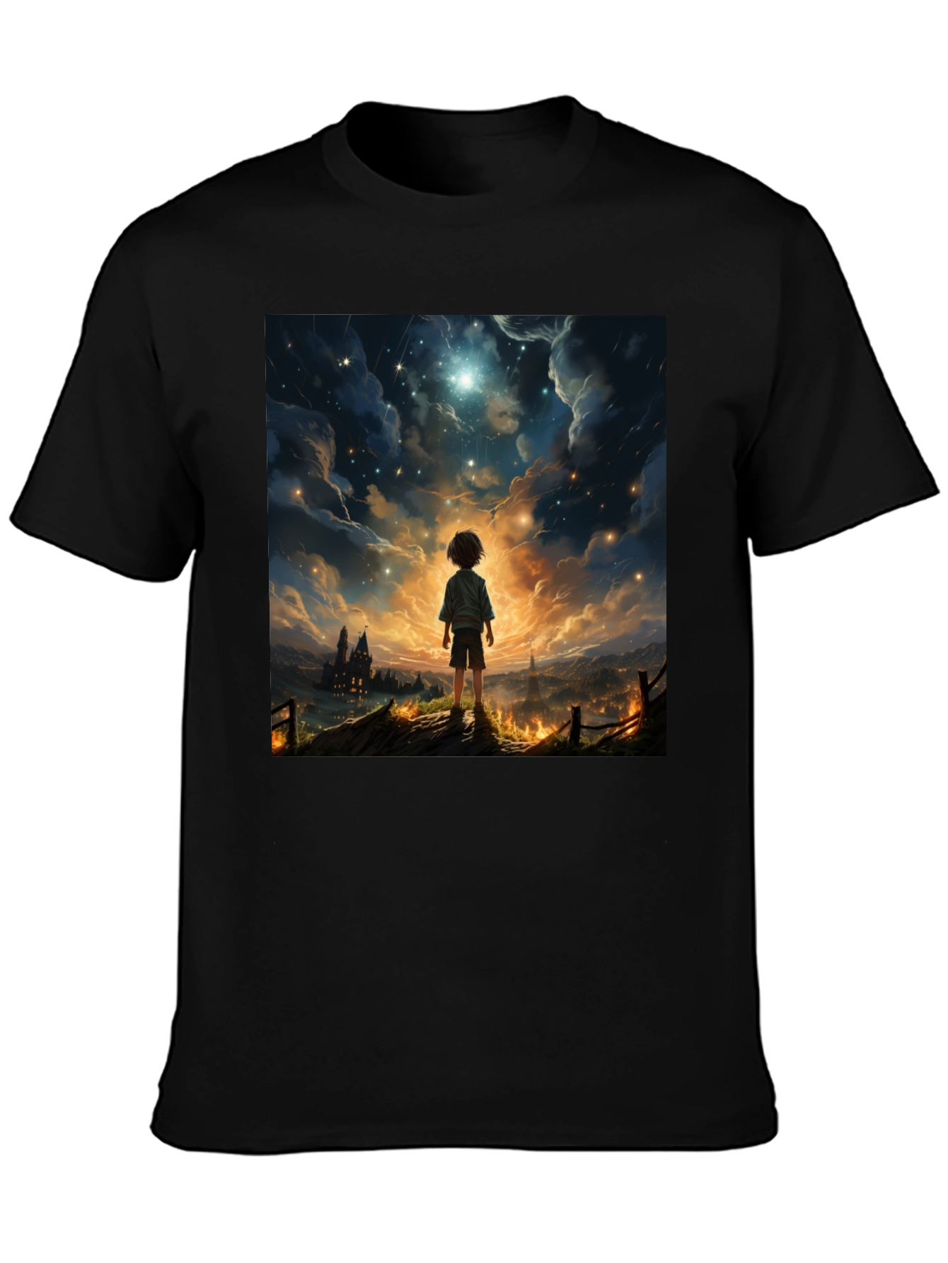Stargazer Graphic Tee - Dreamy Night Scene