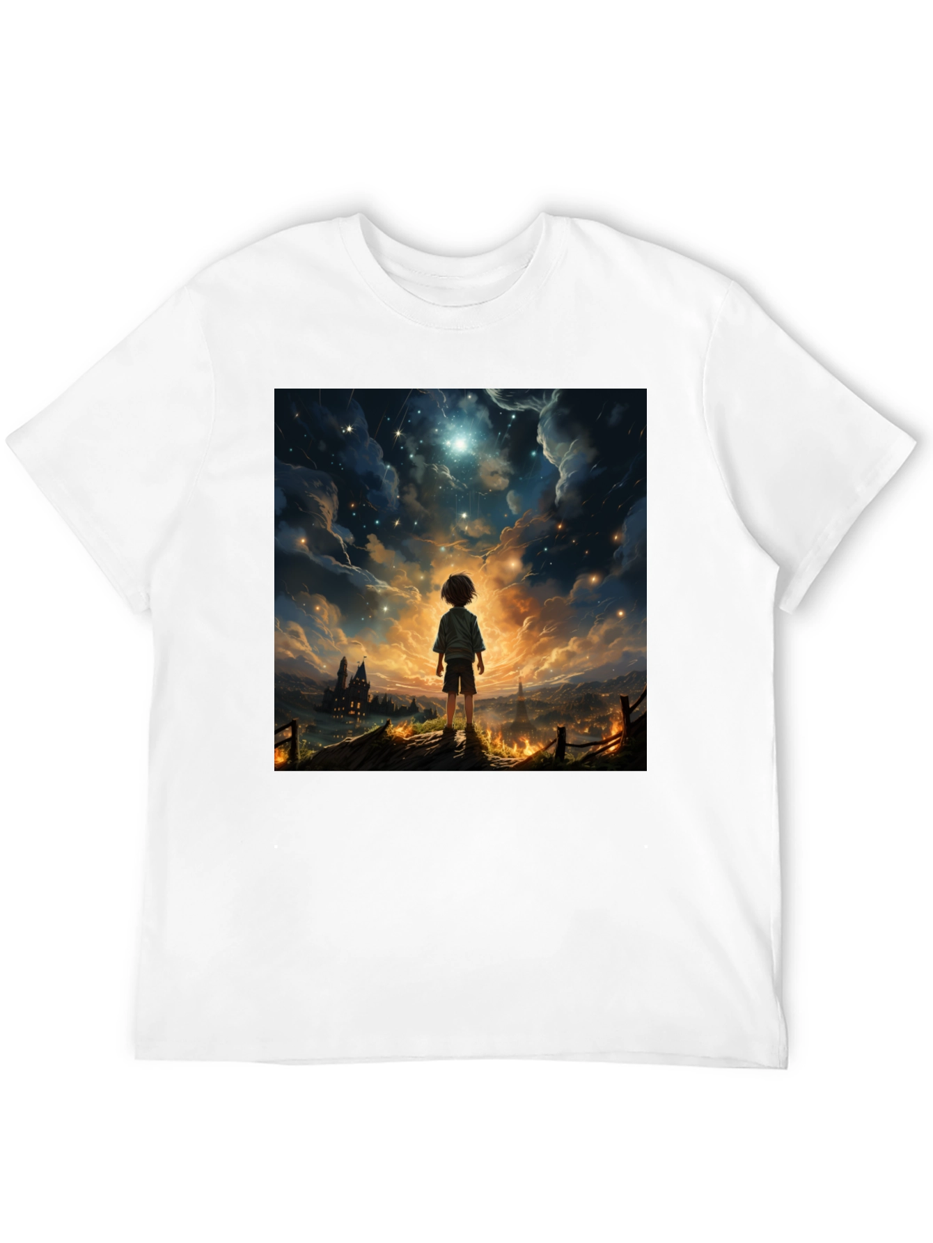 Stargazer Graphic Tee - Dreamy Night Scene
