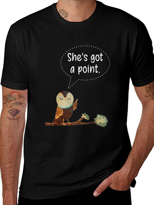 Wise Owl T-Shirt - Shes Got a Point Graphic Tee