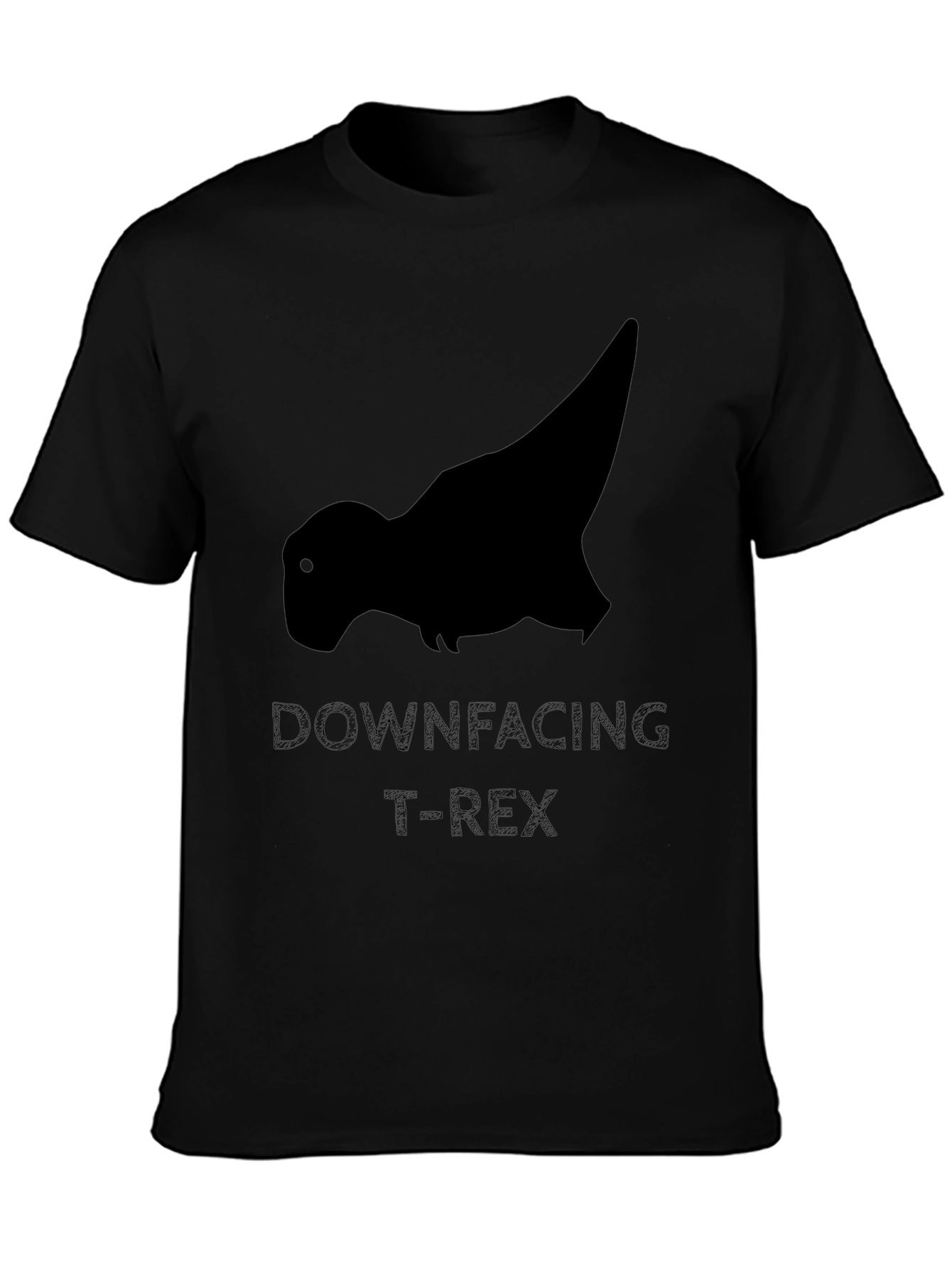 Downfacing T-Rex Black Graphic Tee