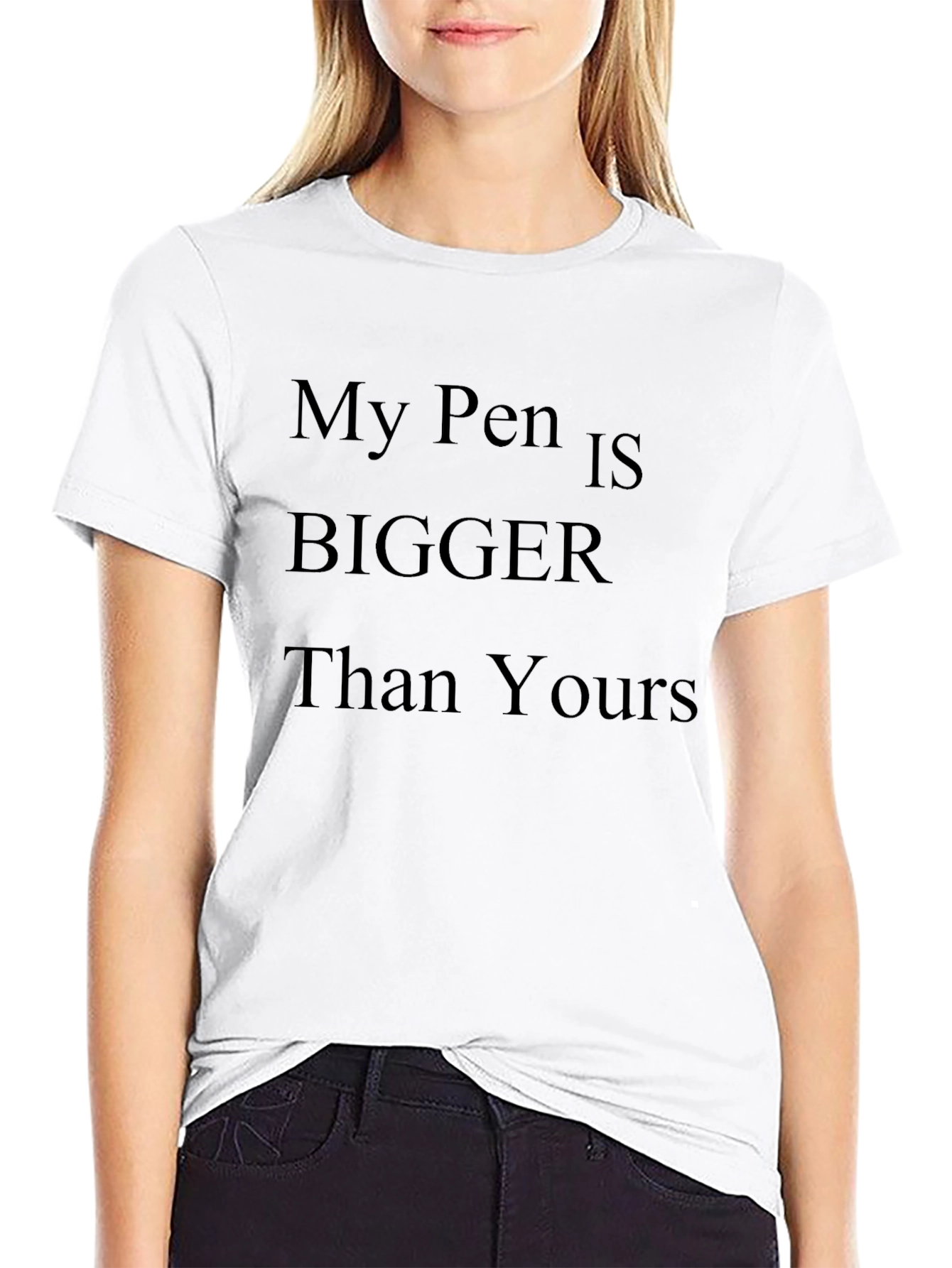Funny Mens T-Shirt: My Pen Is Bigger Than Yours