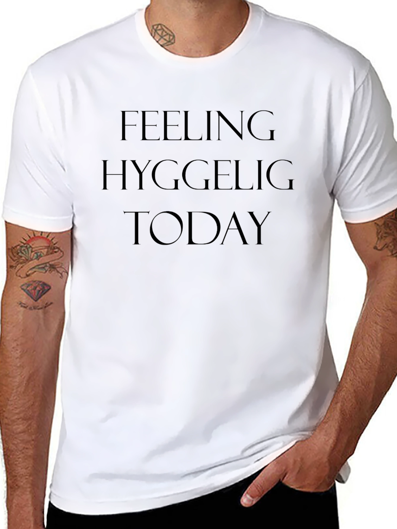 Feeling Hyggelig Today Black T-Shirt