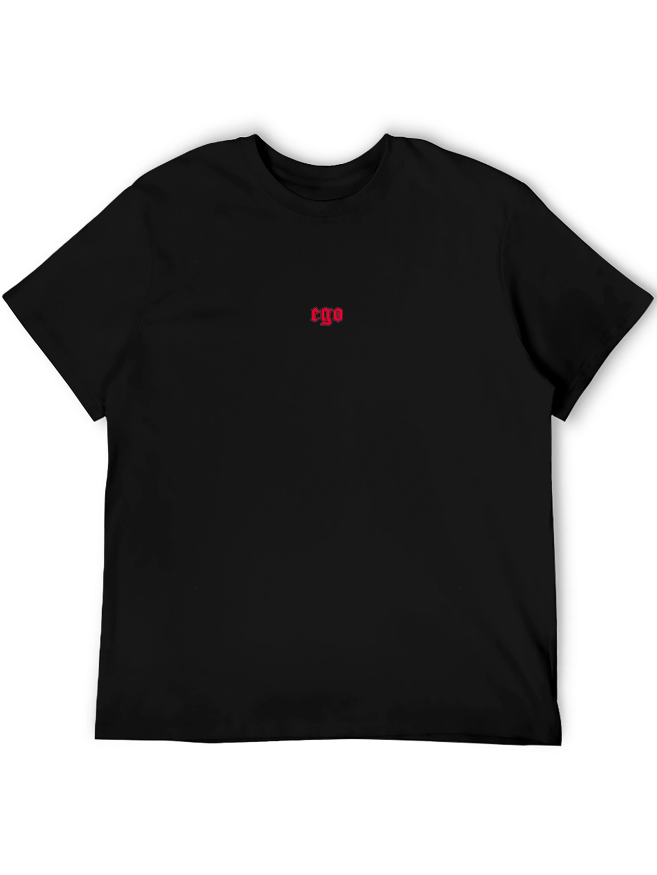 Ego Embroidered Black T-Shirt - Classic Fit