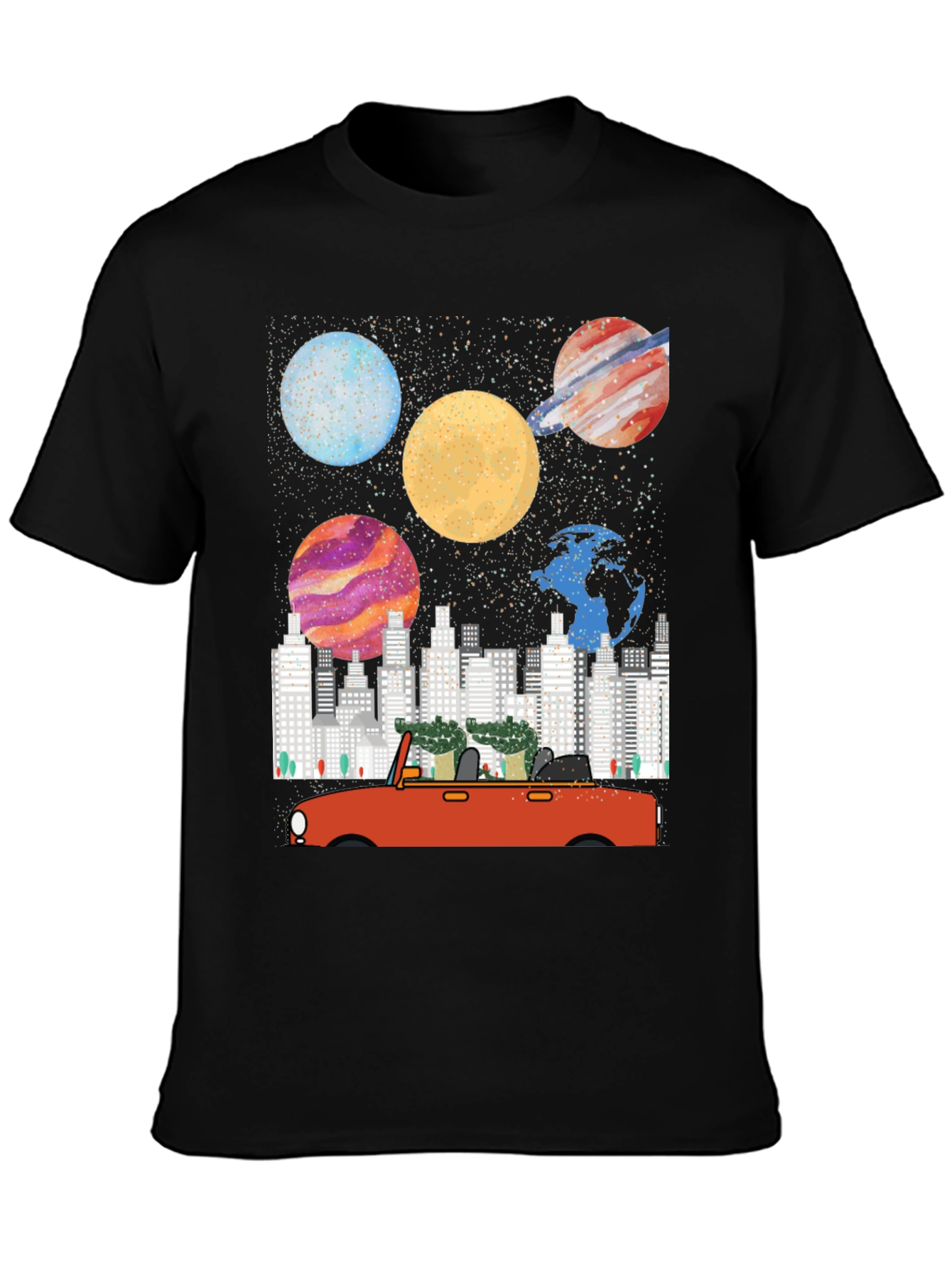 Planet & City Car Ride Graphic Tee