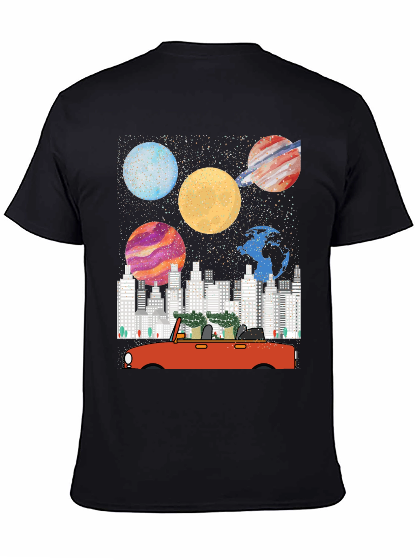 Planet & City Car Ride Graphic Tee