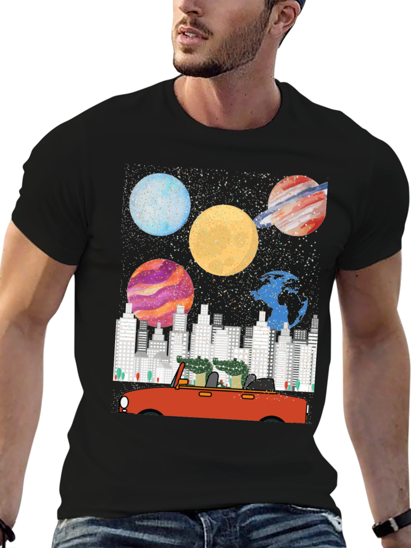 Planet & City Car Ride Graphic Tee