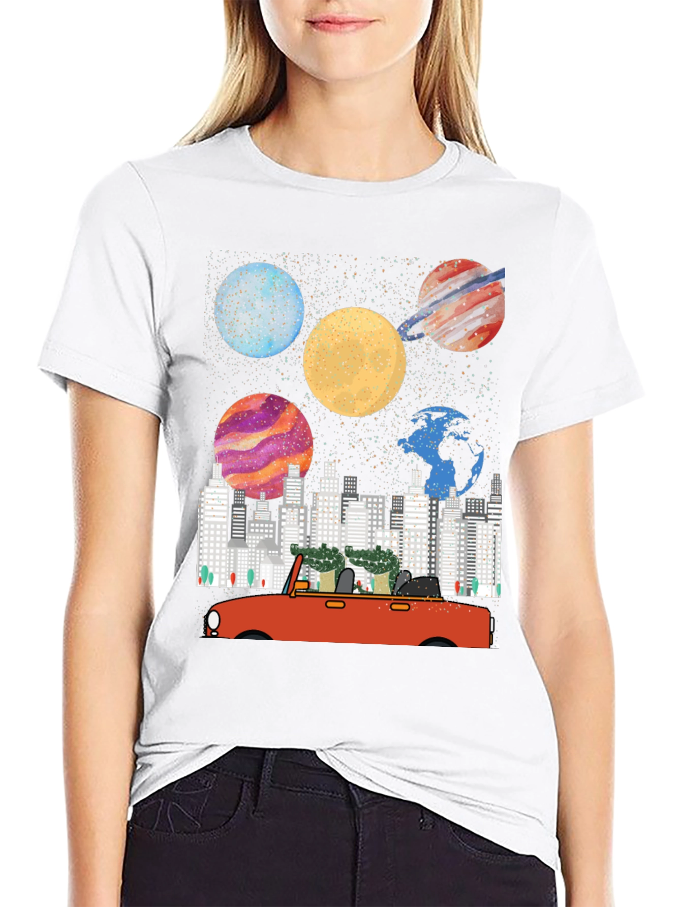 Planet & City Car Ride Graphic Tee