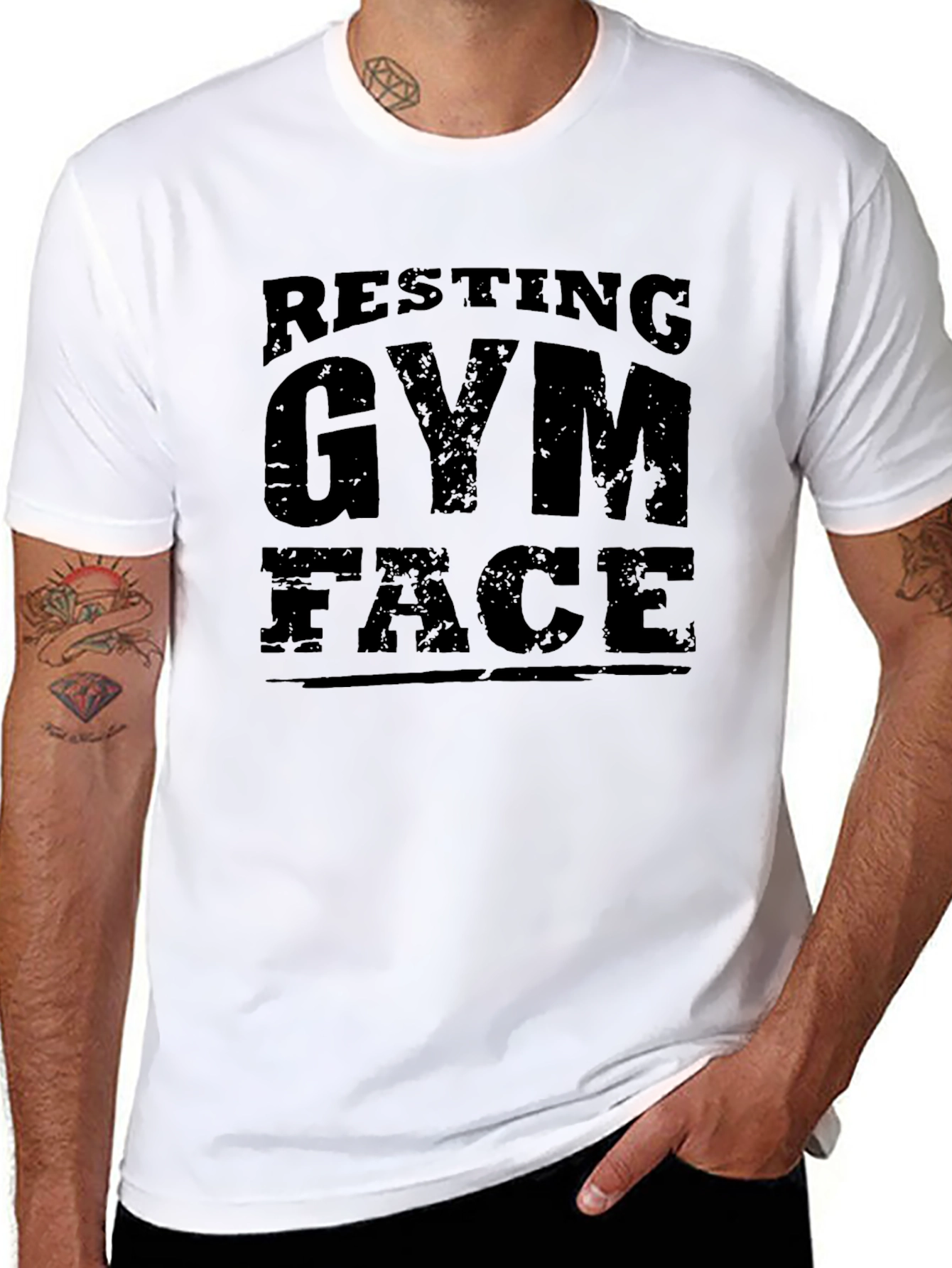 Resting Gym Face Graphic T-Shirt