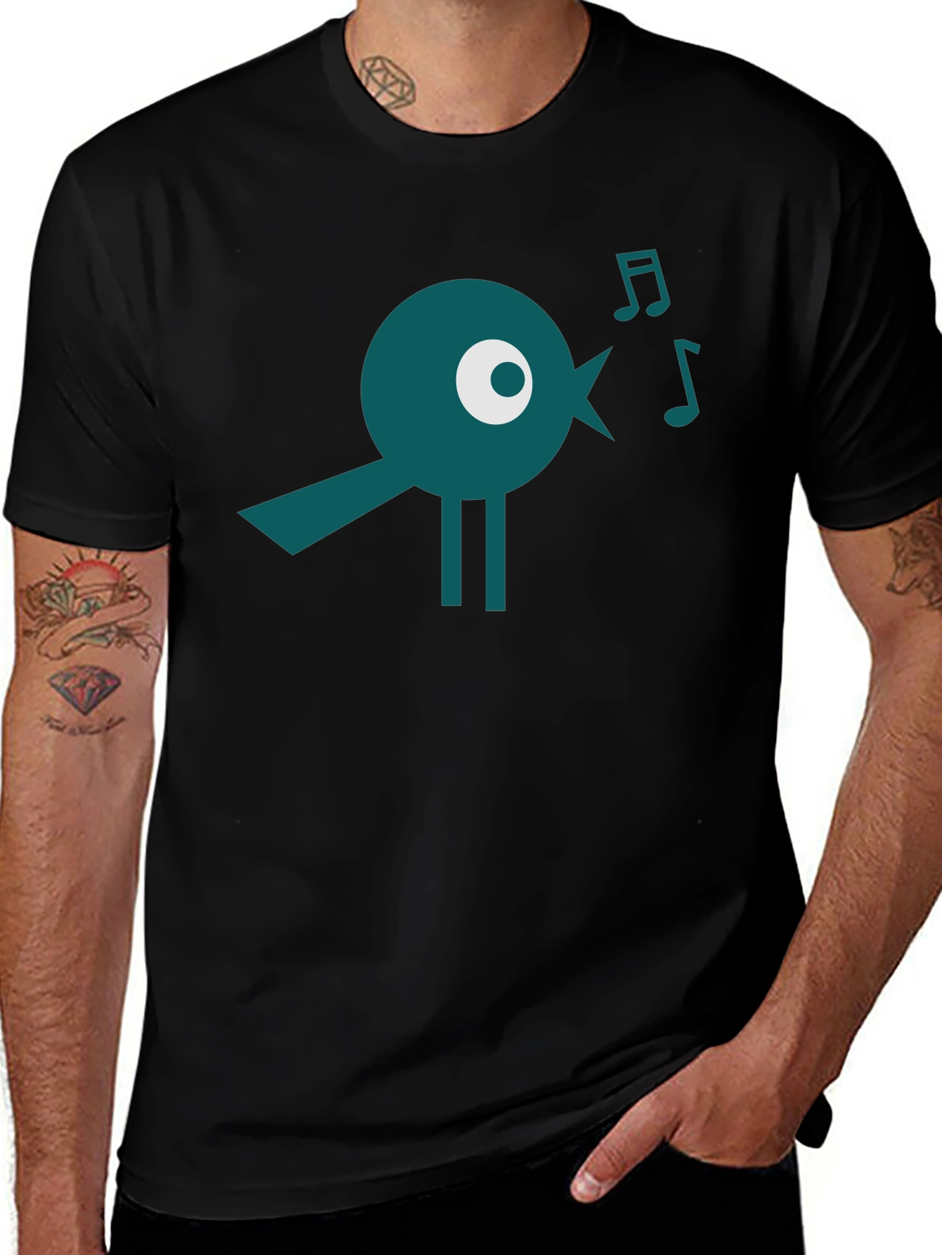 Singing Bird Graphic Tee - Modern & Unique