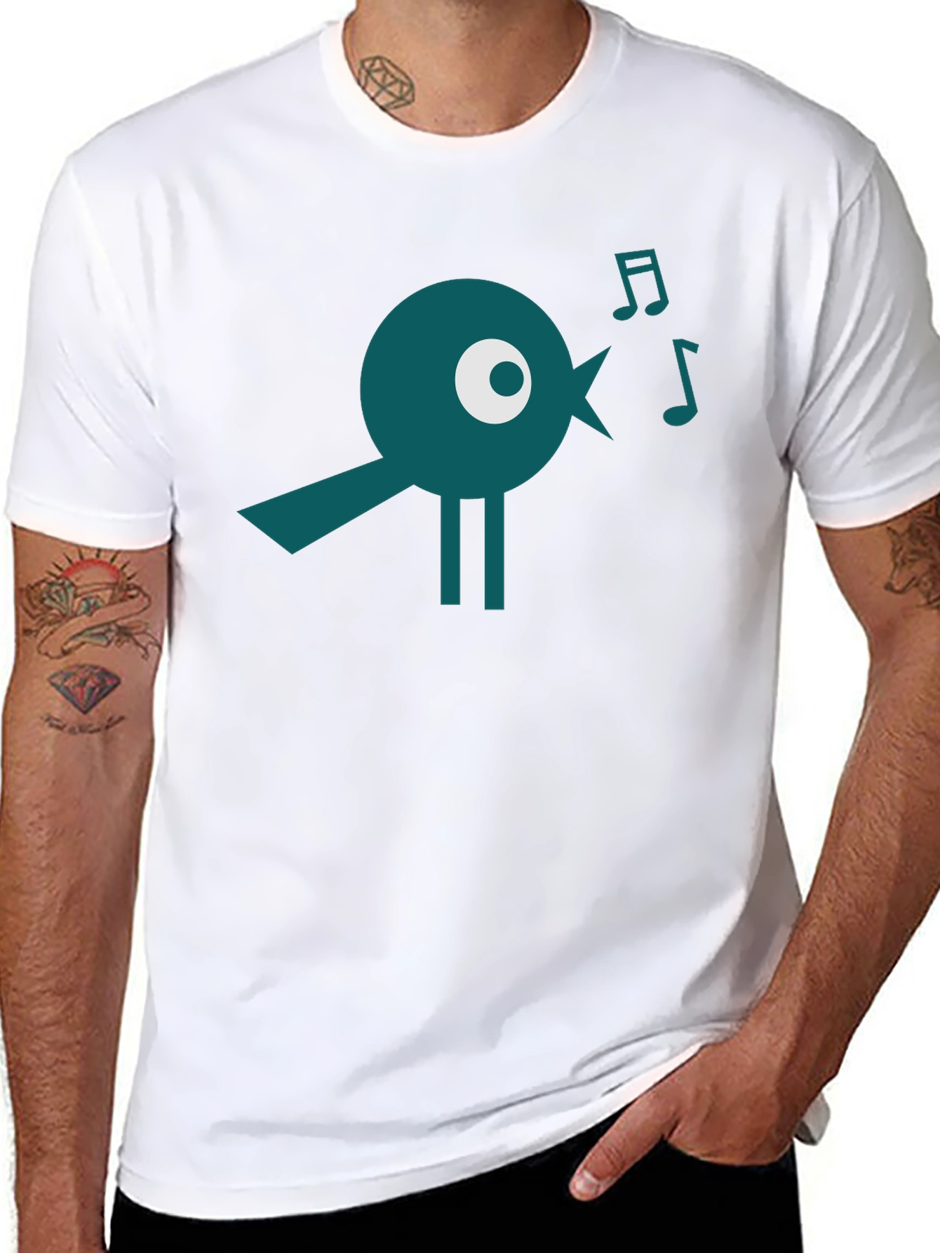 Singing Bird Graphic Tee - Modern & Unique