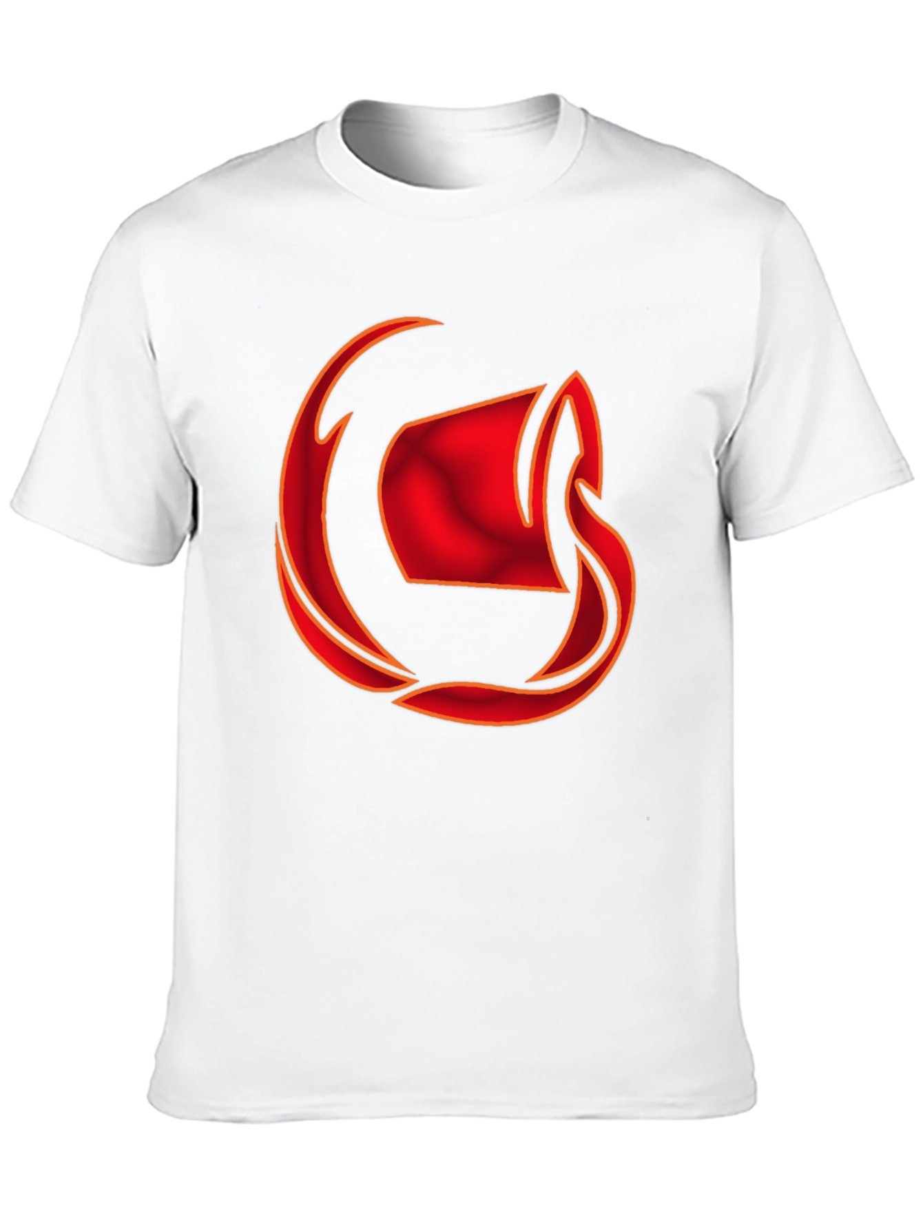 Mens Black T-Shirt with Red Graphic Design