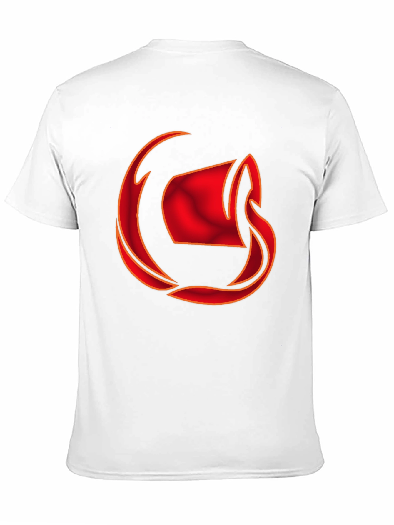Mens Black T-Shirt with Red Graphic Design