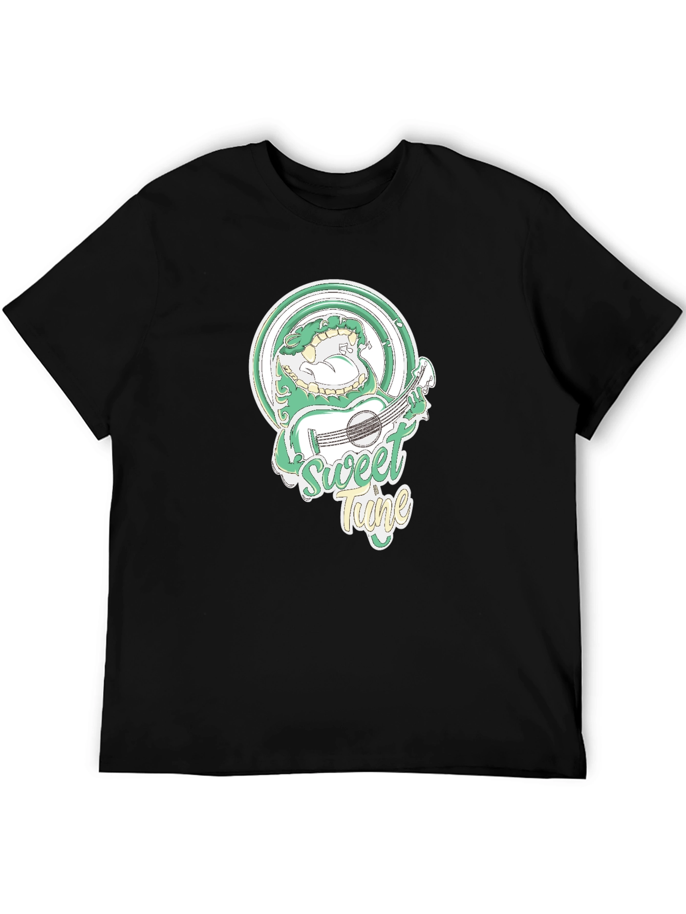 Sweet Tune Graphic Tee - Black Cotton Blend