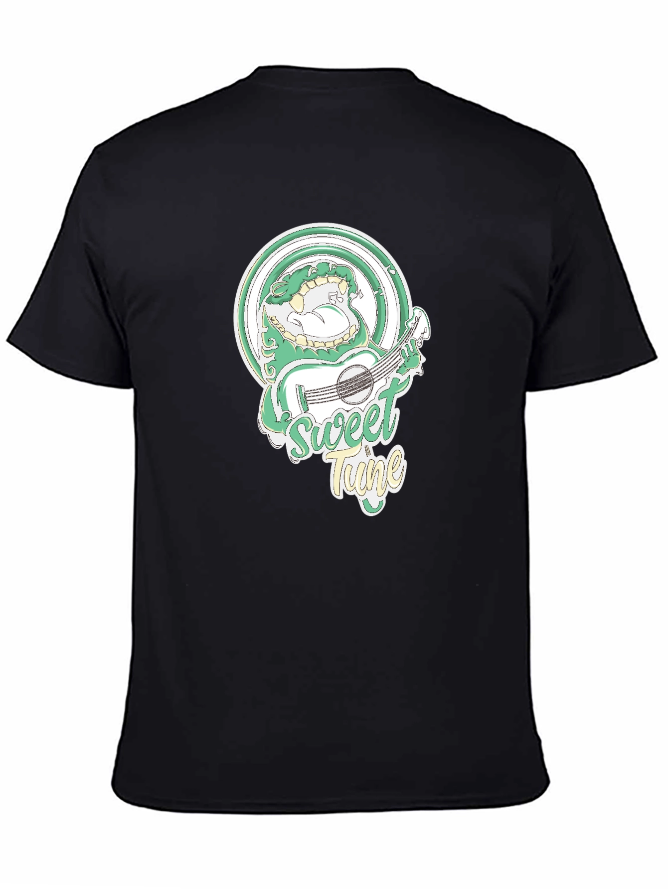 Sweet Tune Graphic Tee - Black Cotton Blend
