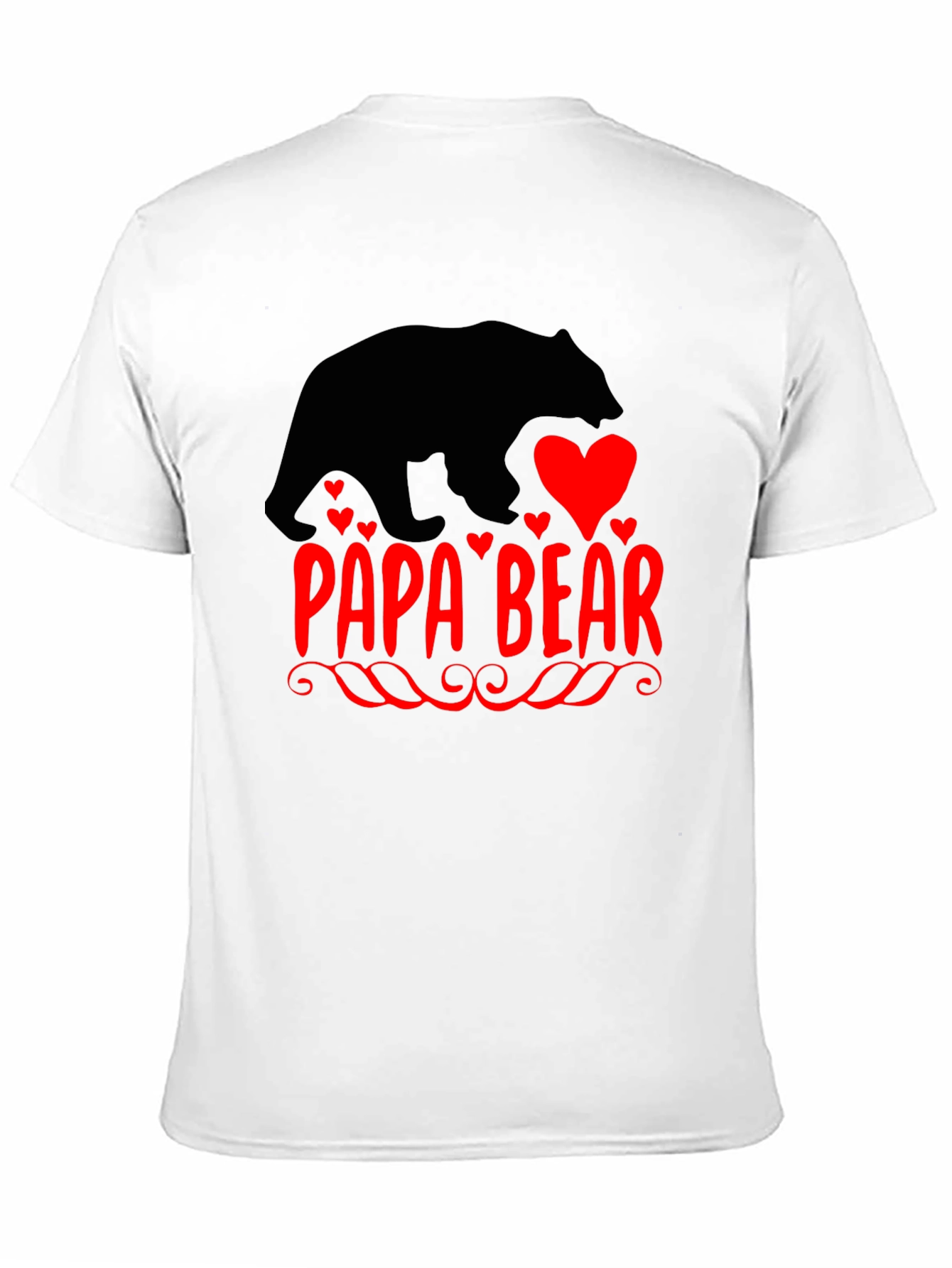 Papa Bear T-Shirt - Black Tee with Bear Graphic