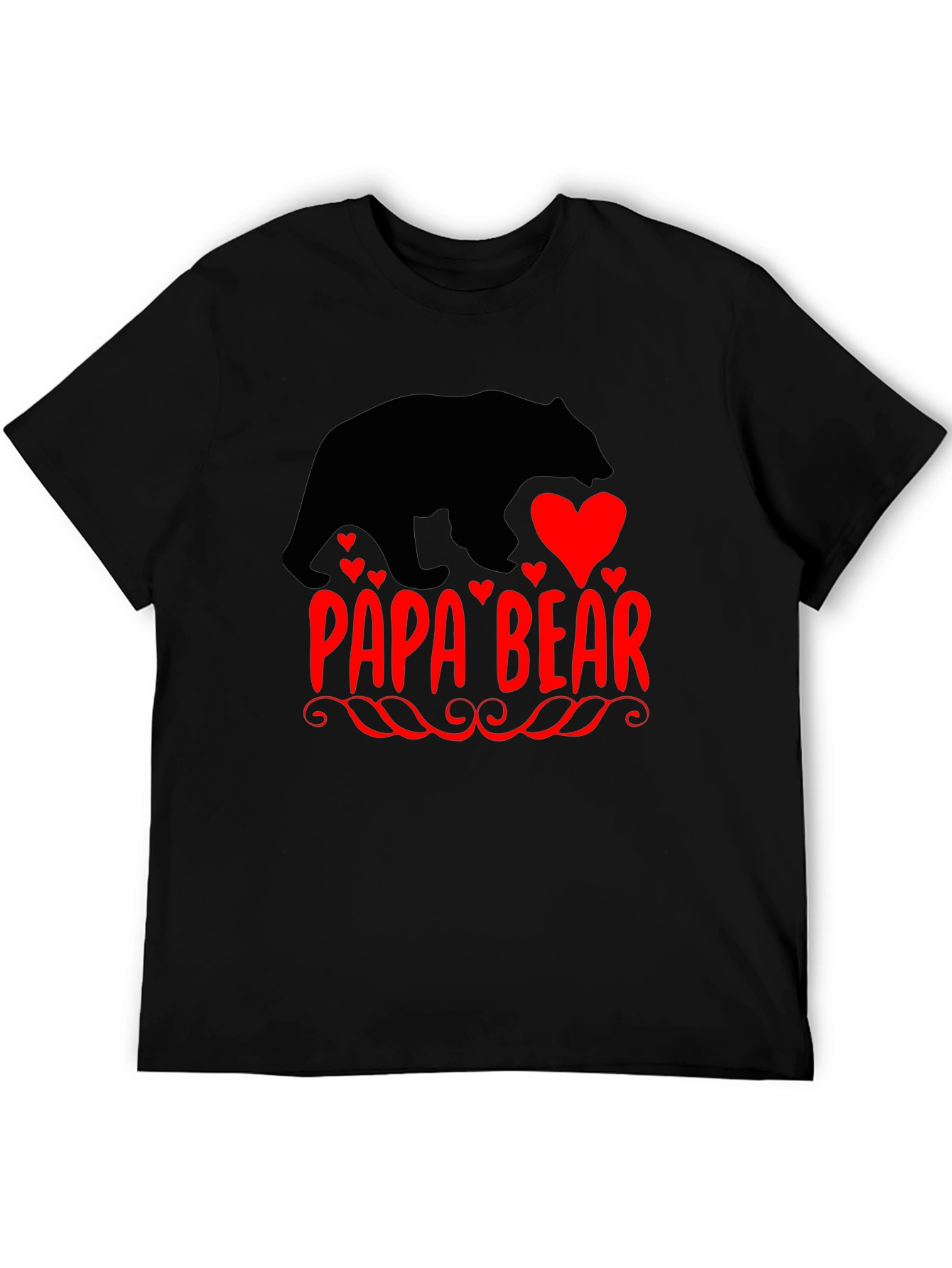 Papa Bear T-Shirt - Black Tee with Bear Graphic