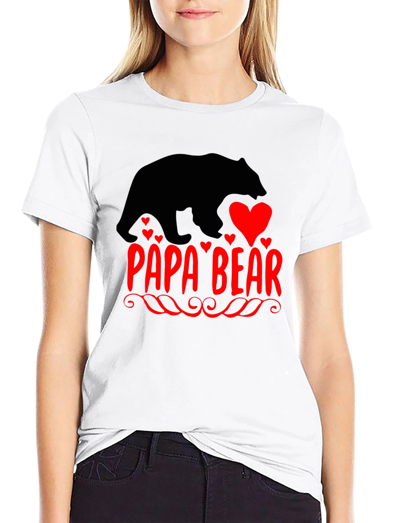 Papa Bear T-Shirt - Black Tee with Bear Graphic