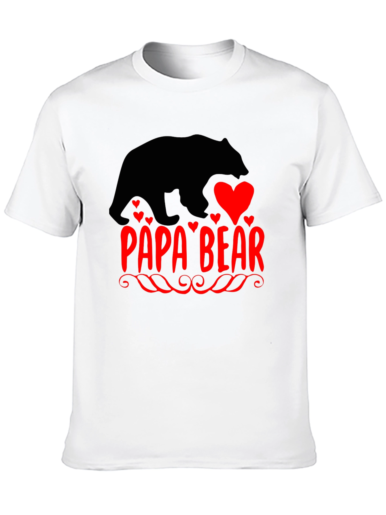 Papa Bear T-Shirt - Black Tee with Bear Graphic