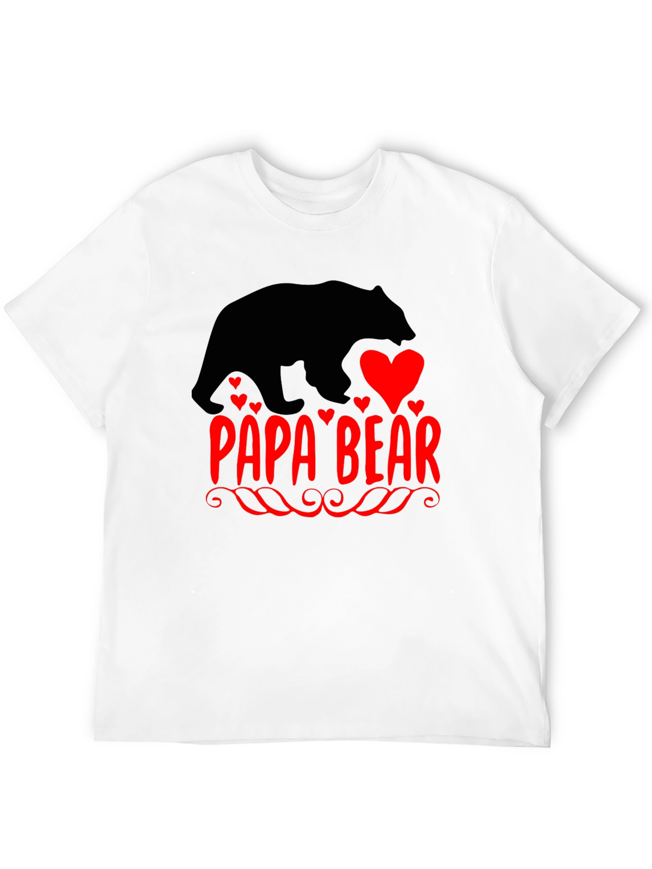 Papa Bear T-Shirt - Black Tee with Bear Graphic