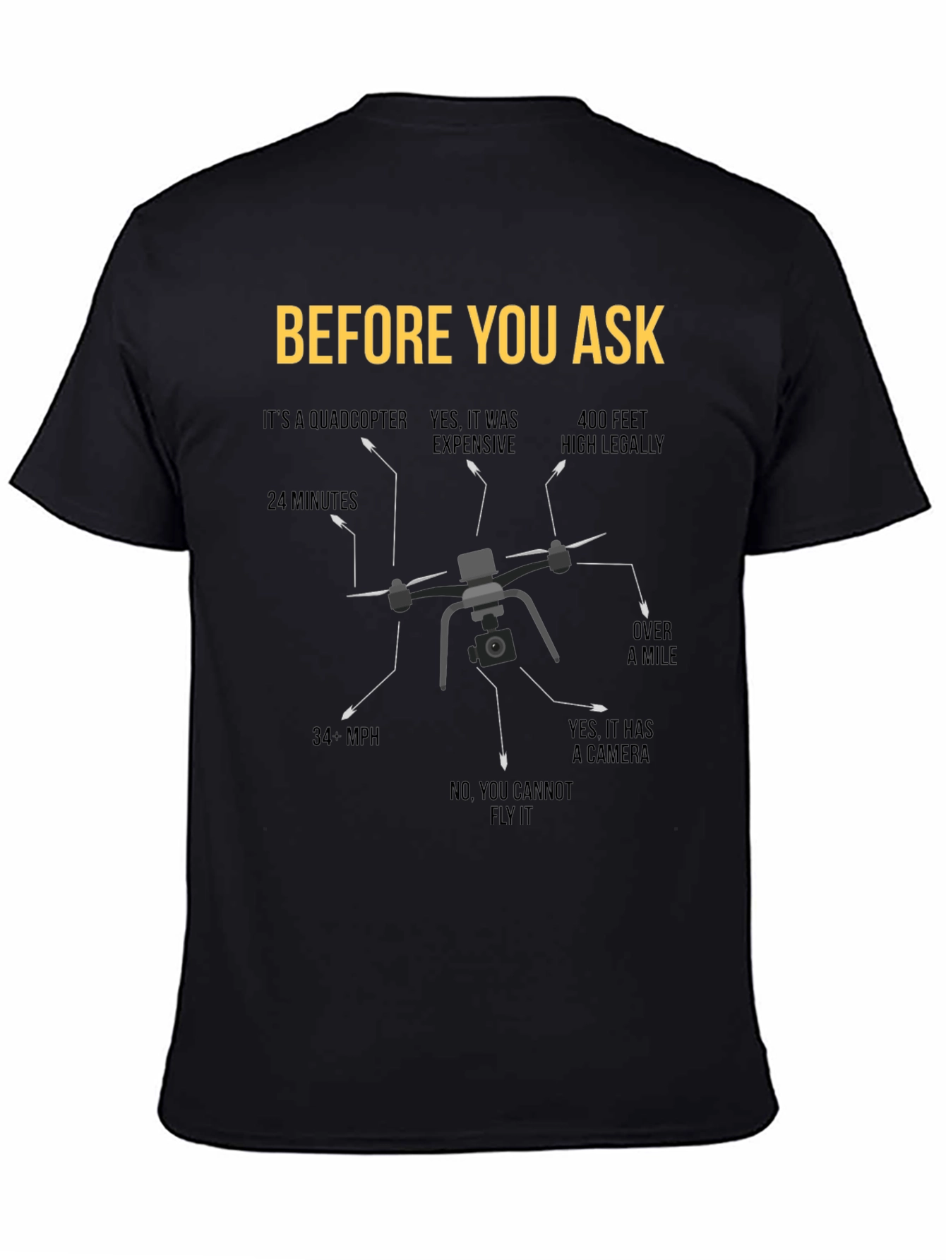 Drone Facts T-Shirt - Funny Pilot Gift
