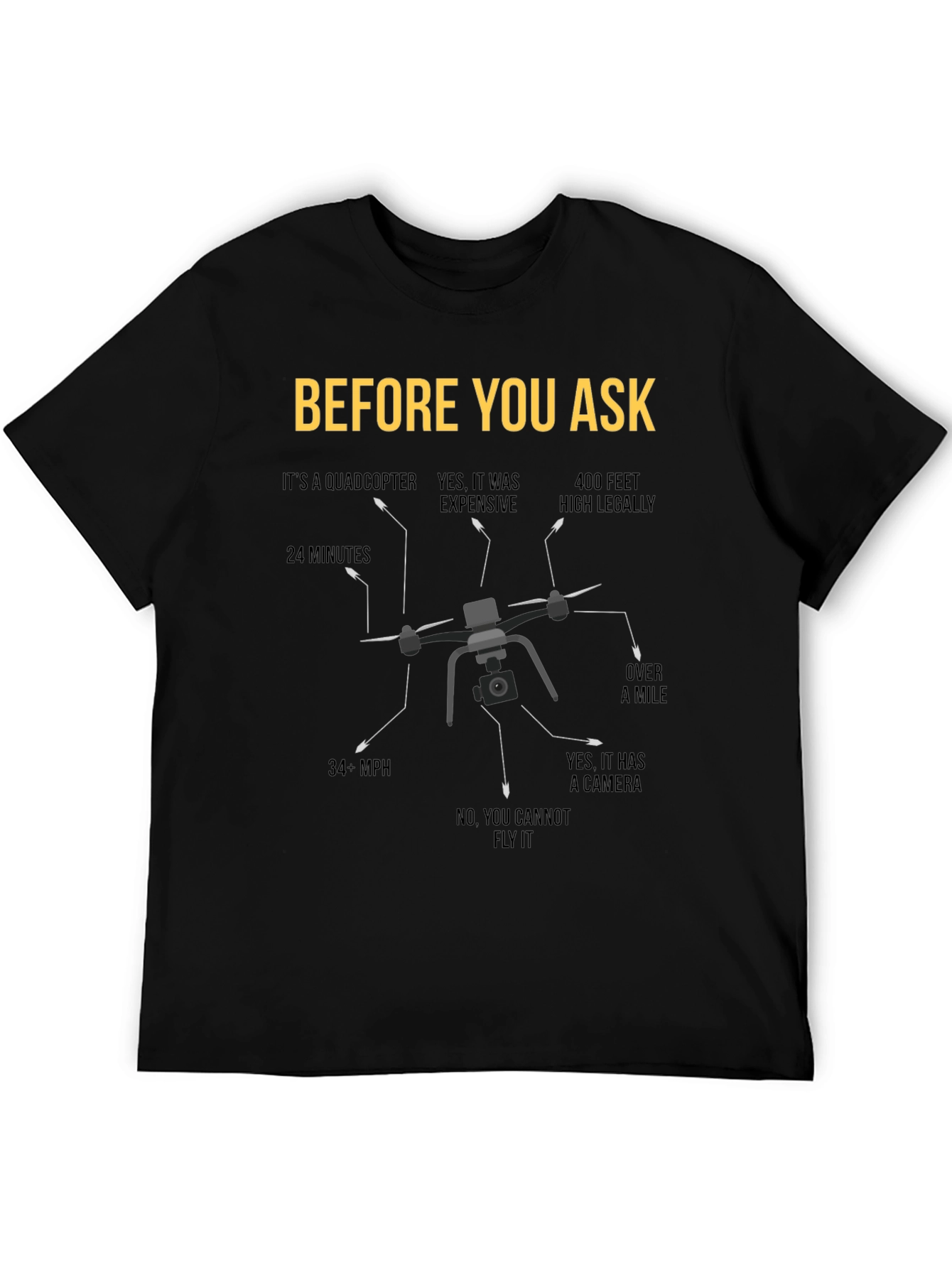 Drone Facts T-Shirt - Funny Pilot Gift