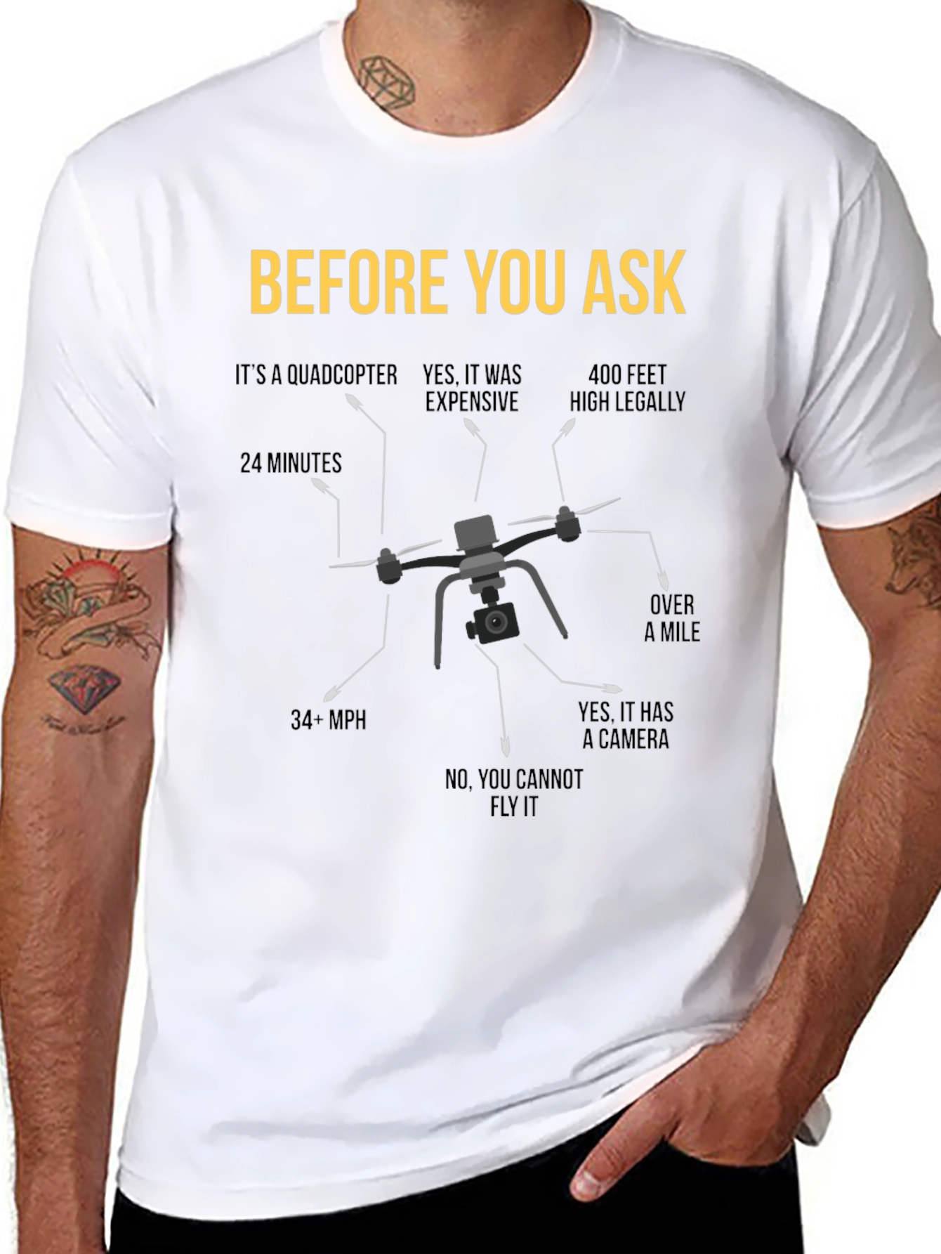 Drone Facts T-Shirt - Funny Pilot Gift