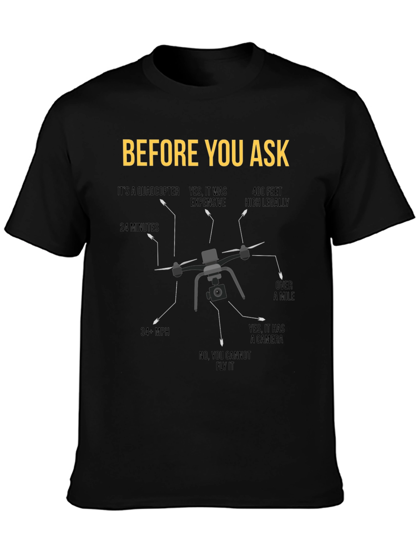 Drone Facts T-Shirt - Funny Pilot Gift