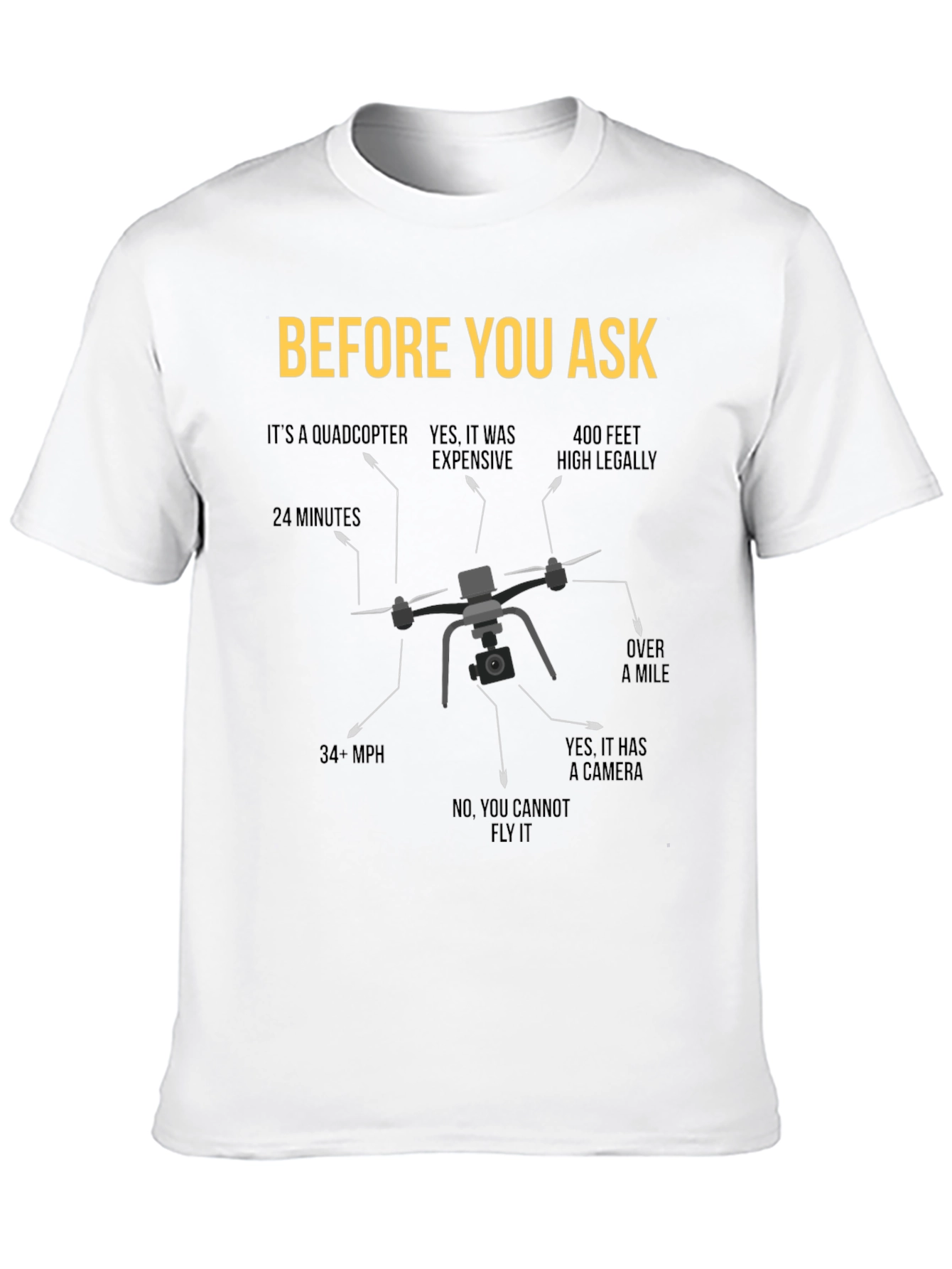 Drone Facts T-Shirt - Funny Pilot Gift