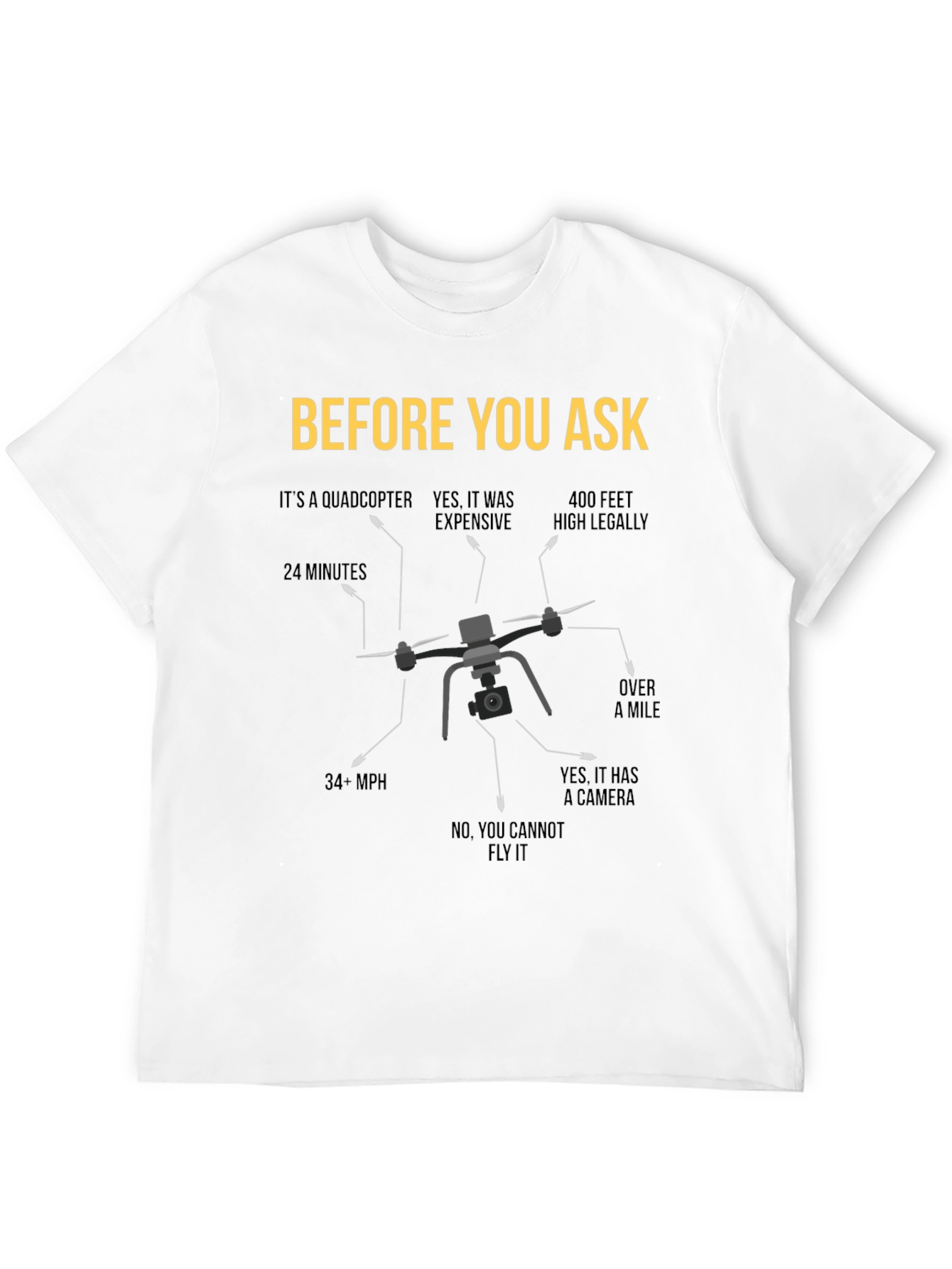 Drone Facts T-Shirt - Funny Pilot Gift