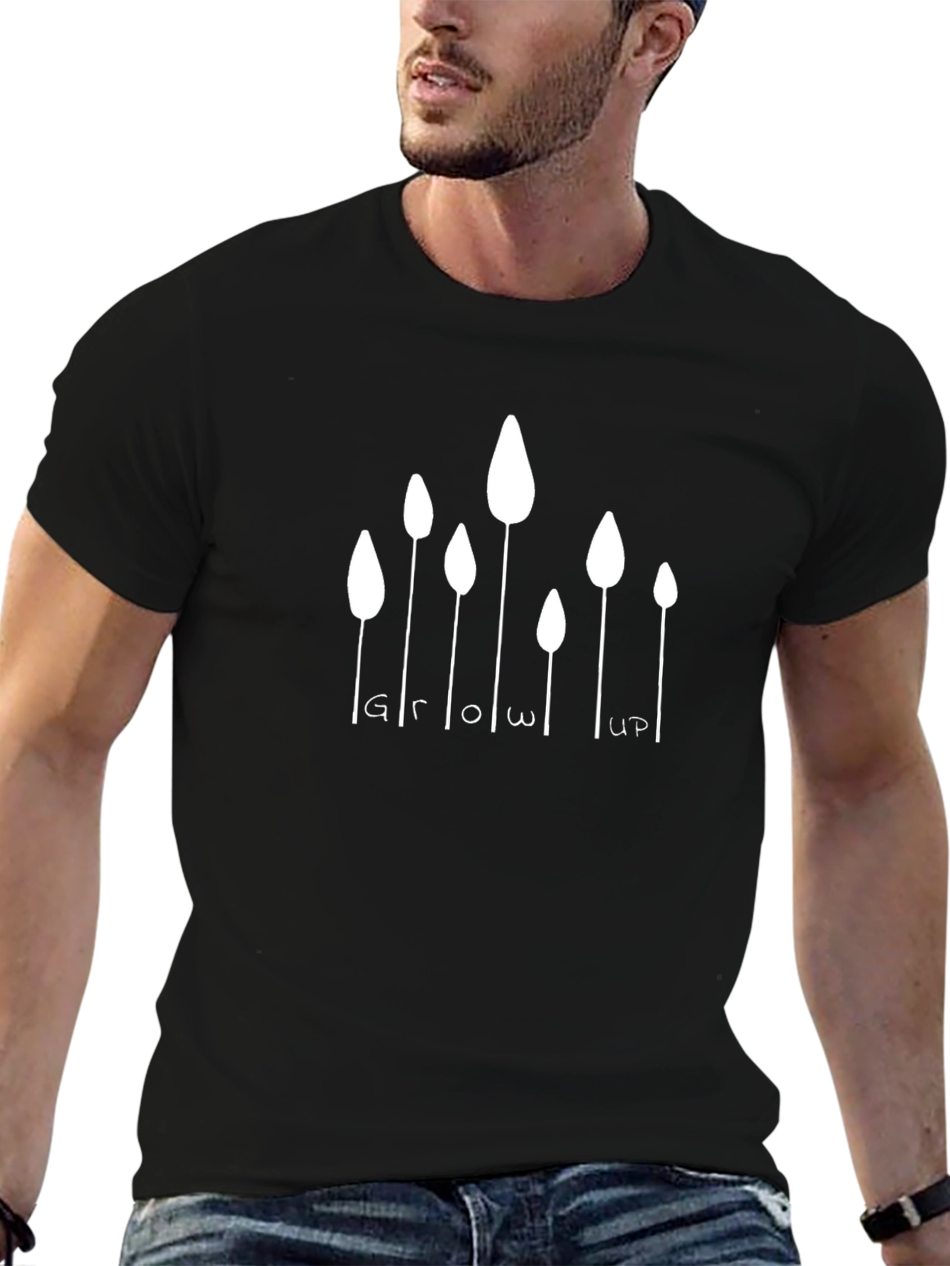 Grow Up T-Shirt - Minimalist Design