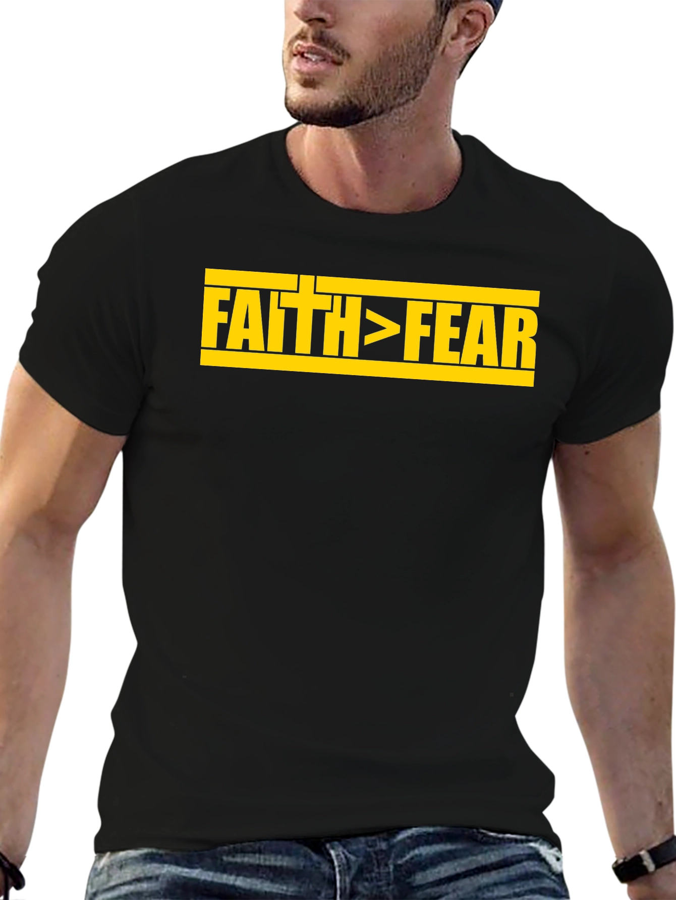 Faith Over Fear Graphic T-Shirt - Christian Inspired Design