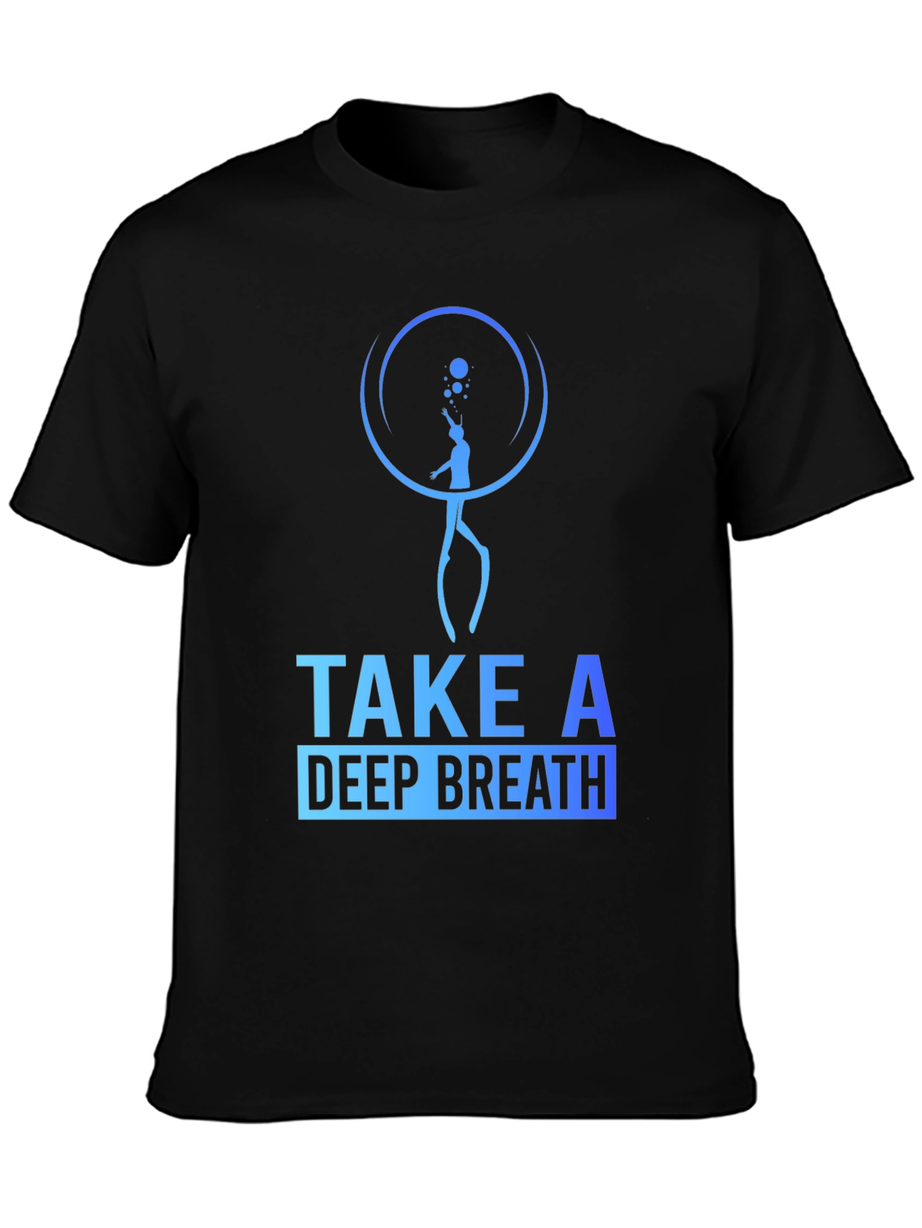 Take a Deep Breath Black Graphic Tee
