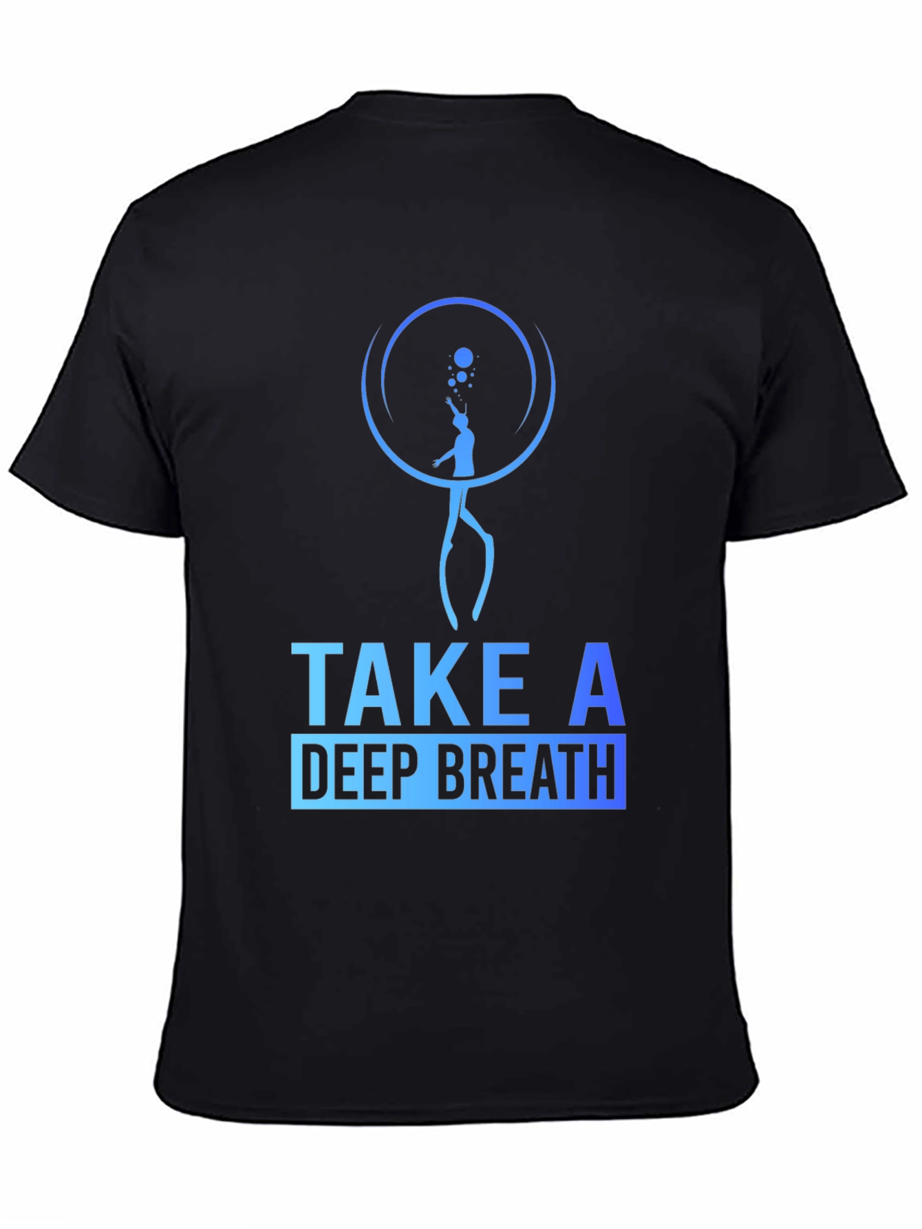 Take a Deep Breath Black Graphic Tee