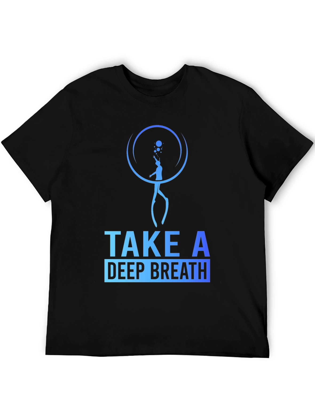 Take a Deep Breath Black Graphic Tee