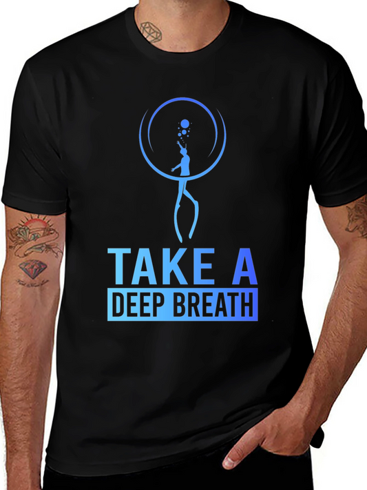 Take a Deep Breath Black Graphic Tee