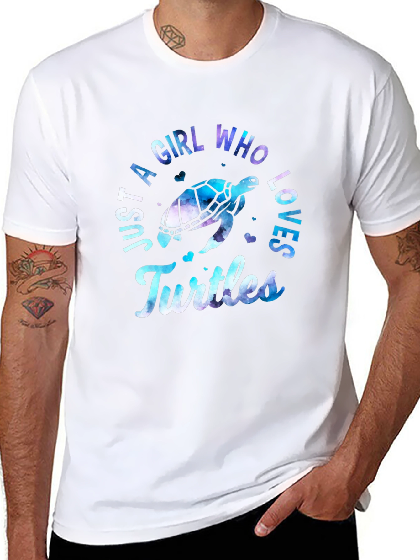 Girl Who Loves Turtles T-Shirt - Unique Design