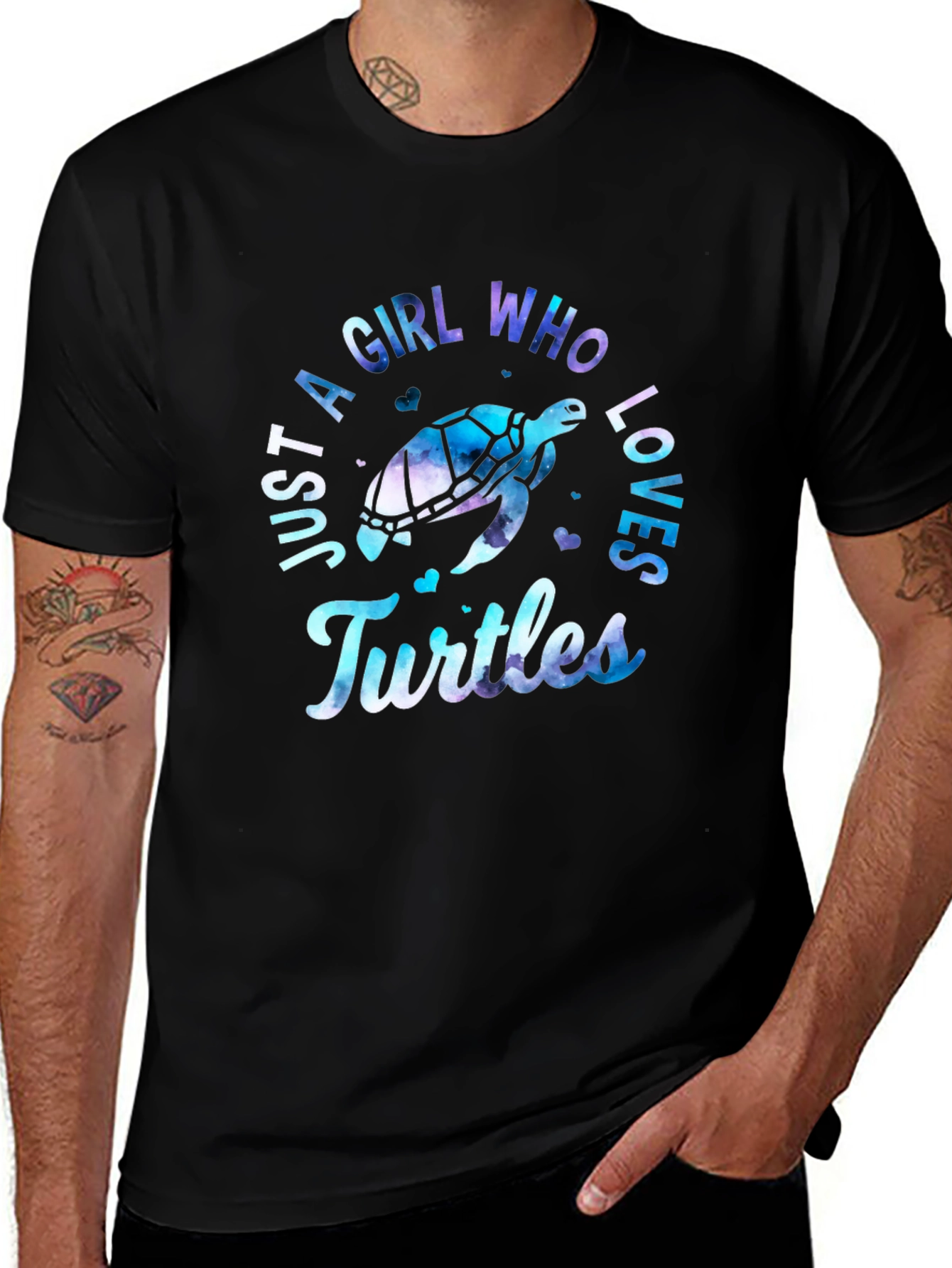 Girl Who Loves Turtles T-Shirt - Unique Design