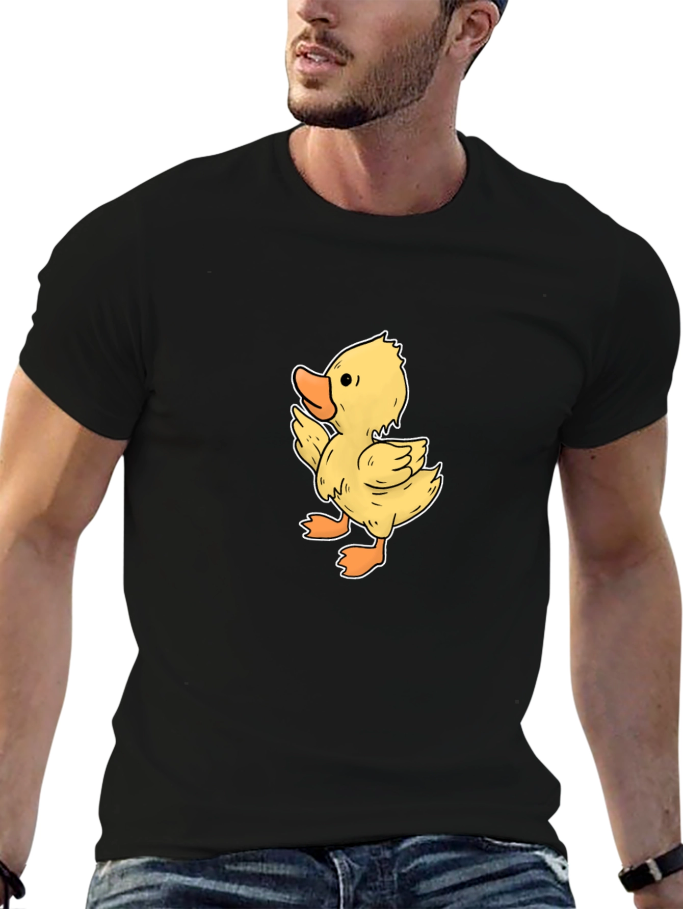 Duckling Graphic Tee - Black Casual T-Shirt