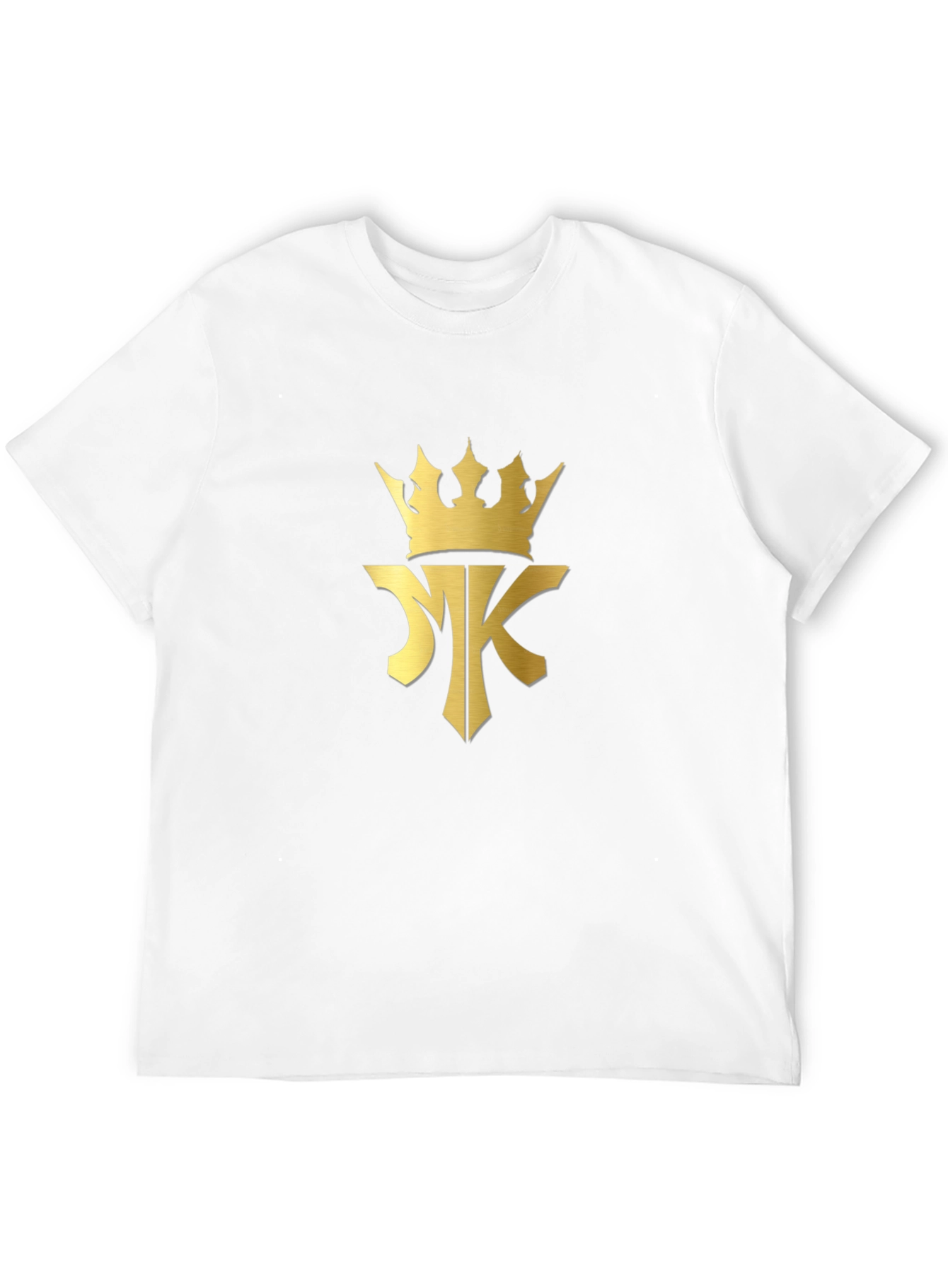 Black T-Shirt with Gold Crown MK Logo