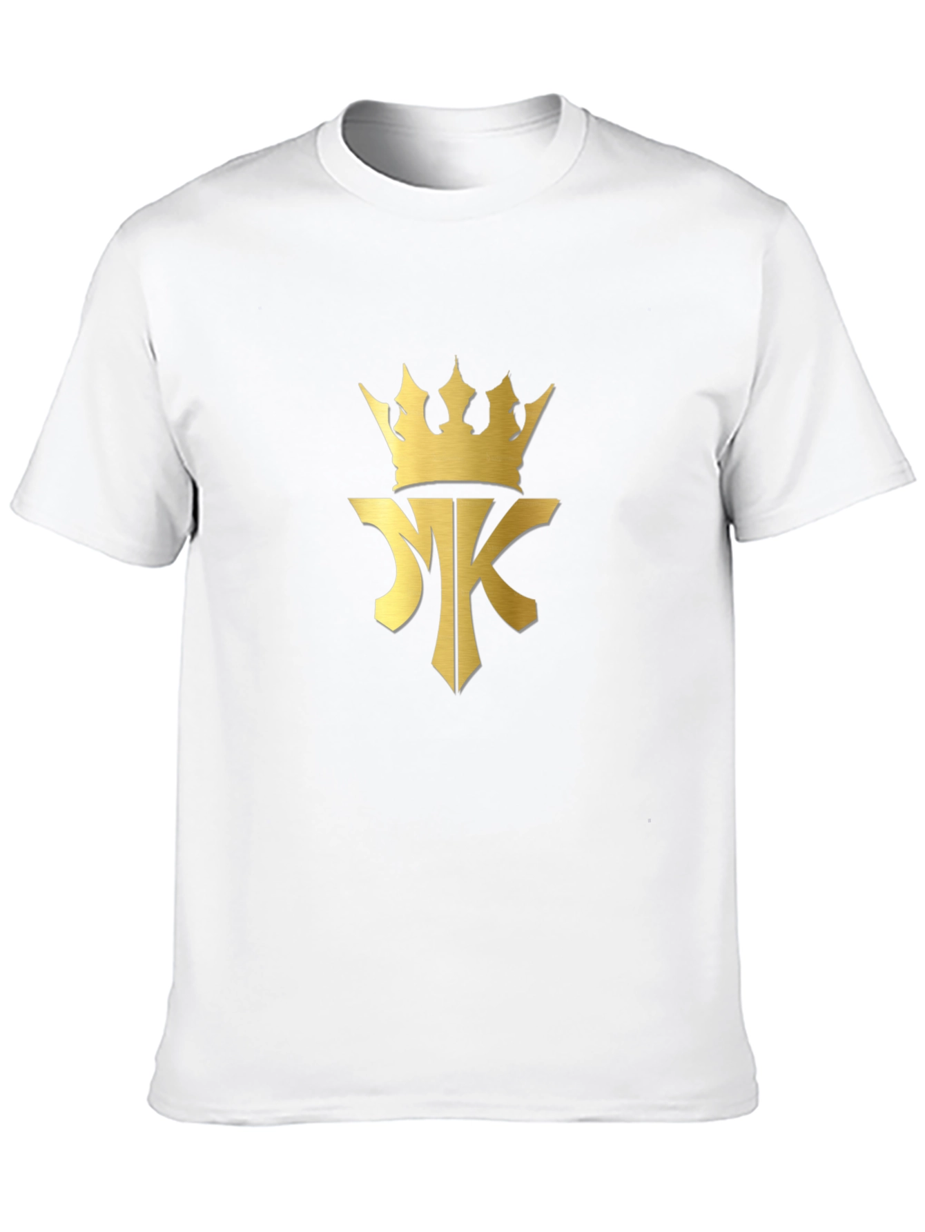 Black T-Shirt with Gold Crown MK Logo