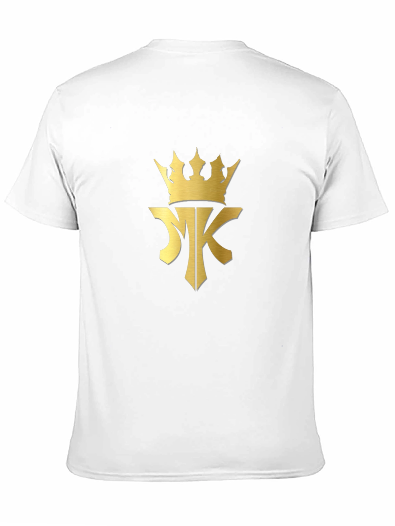 Black T-Shirt with Gold Crown MK Logo