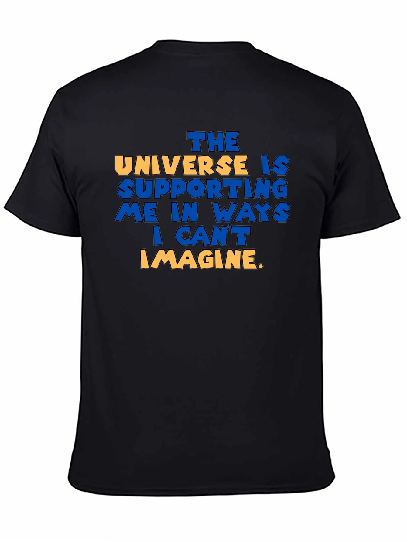 Universe Supporting Me Graphic T-Shirt - Black