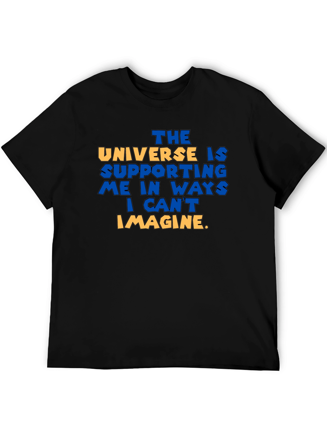 Universe Supporting Me Graphic T-Shirt - Black