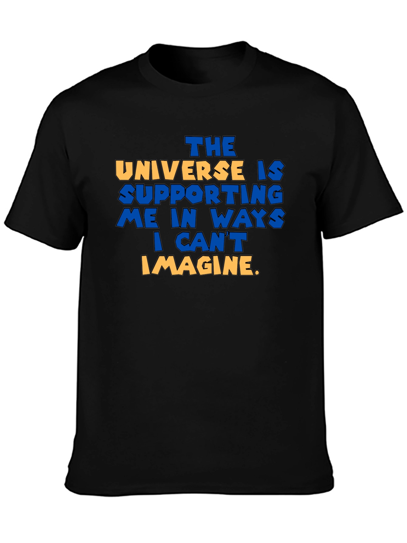 Universe Supporting Me Graphic T-Shirt - Black