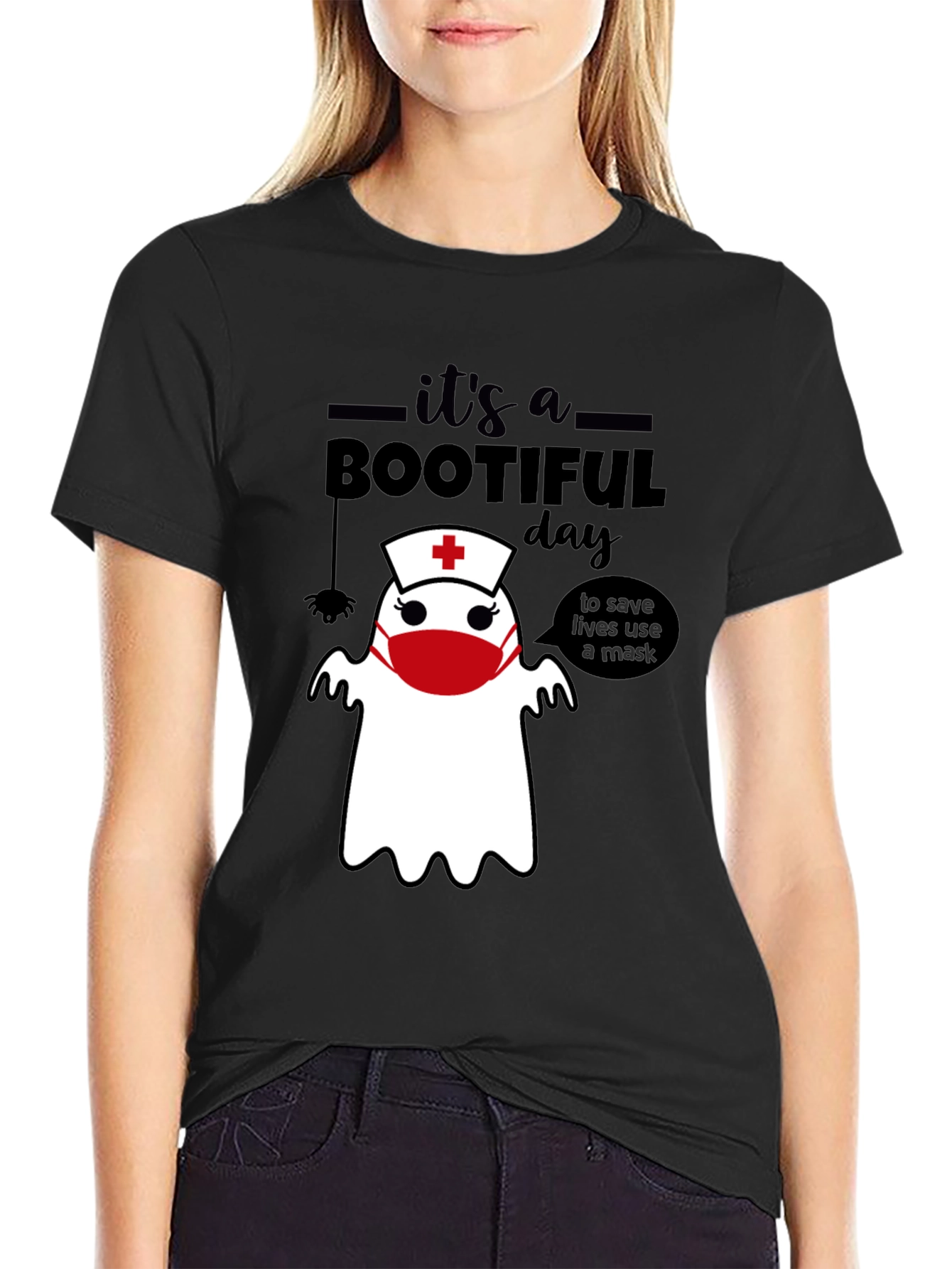 Bootiful Day Nurse Ghost T-Shirt